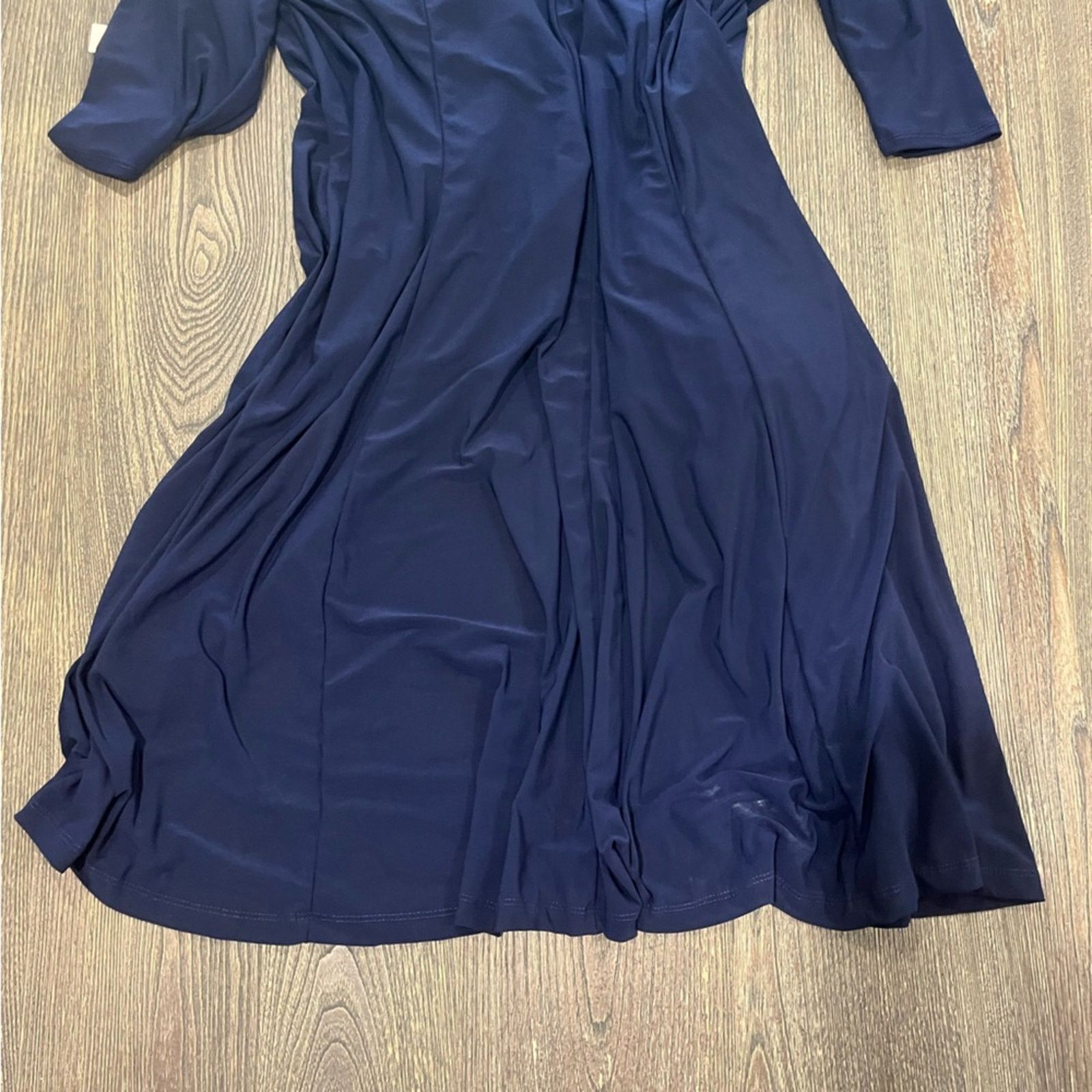 Vintage NWT Kiyonna Miranda Ruffle Wrap Dress Midi Size 2X Size S / US 4 / IT 40 - 8 Thumbnail