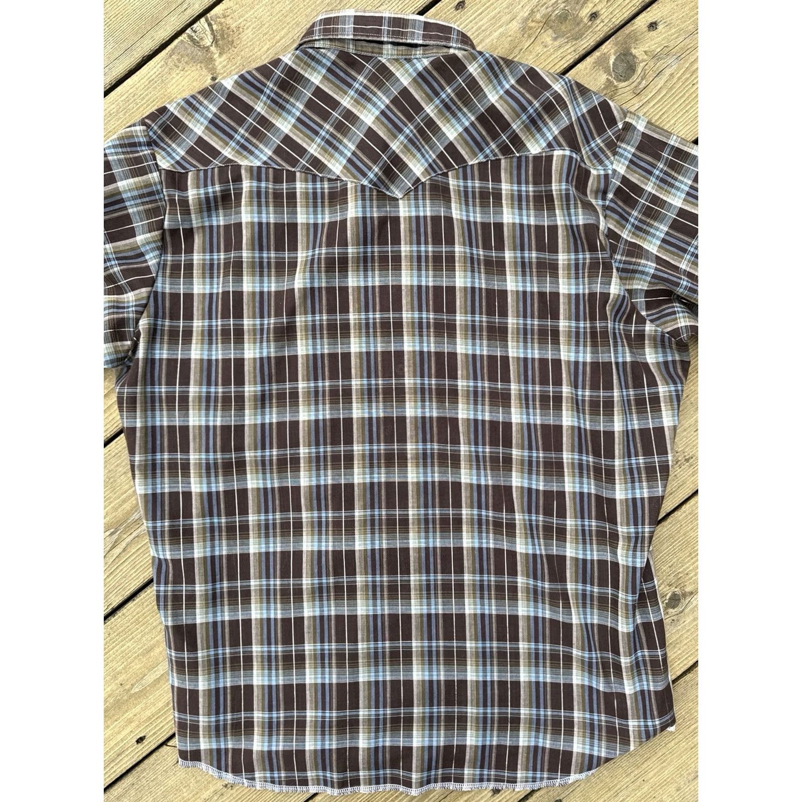 Wrangler VINTAGE Wrangler Western Shirt USA Made XL Plaid 70s Pearl Snap Mens Size US XL / EU 56 / 4 - 7 Thumbnail