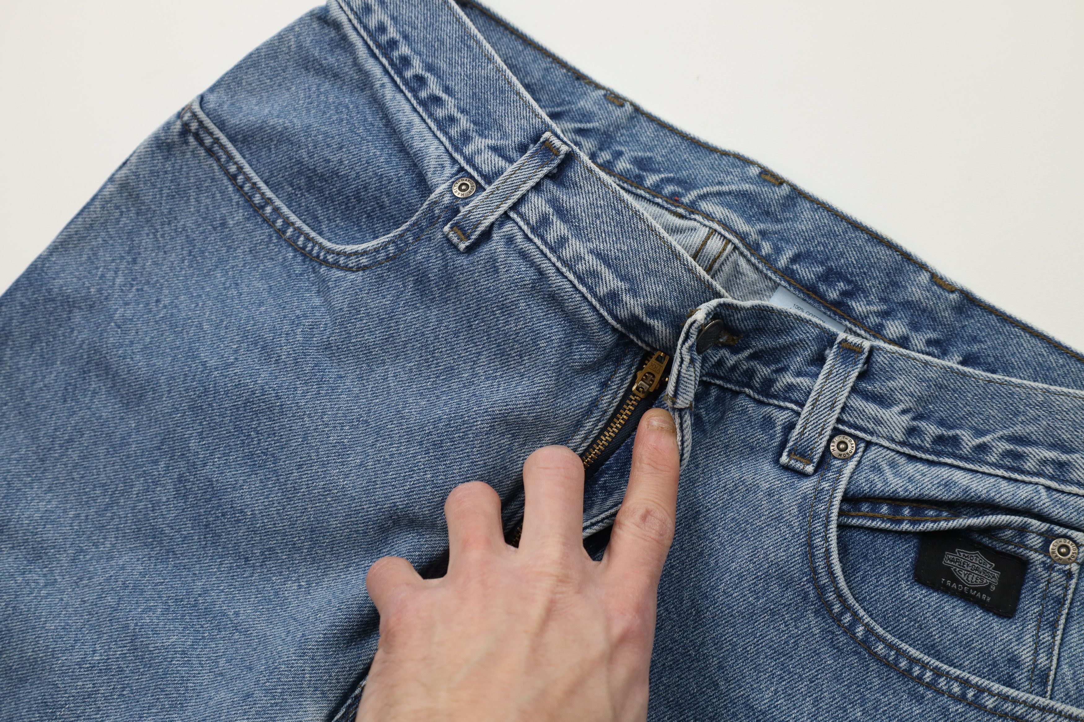 Harley Davidson Vintage 90s Harley Davidson Faded Relaxed Fit Jeans Blue USA Size 36" / US 14 / IT 50 - 8 Thumbnail