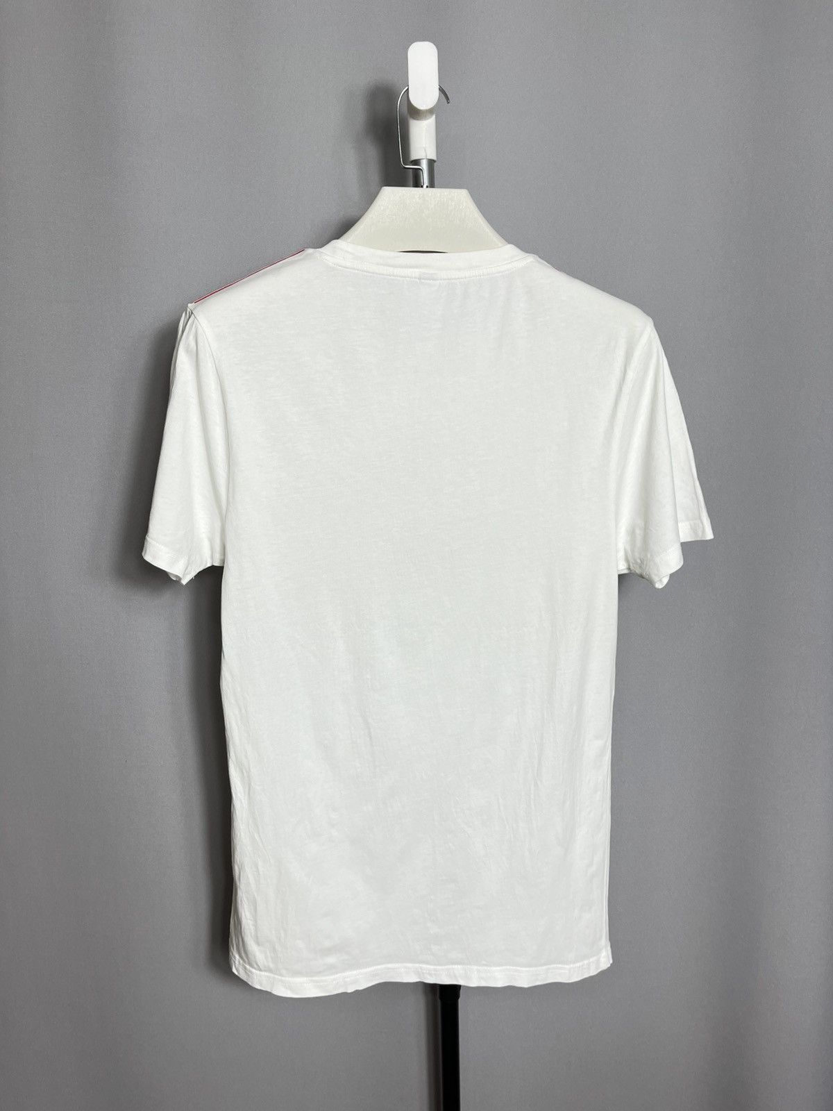 Moschino Moschino T-Shirt White Tape Logo cotton mens short sleeve Size US M / EU 48-50 / 2 - 9 Thumbnail
