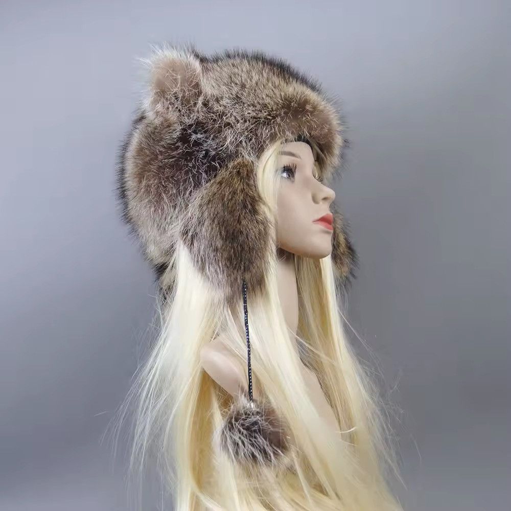 Designer × Other Winter Fur Ear Animal Women’s Hat Size ONE SIZE - 4 Thumbnail