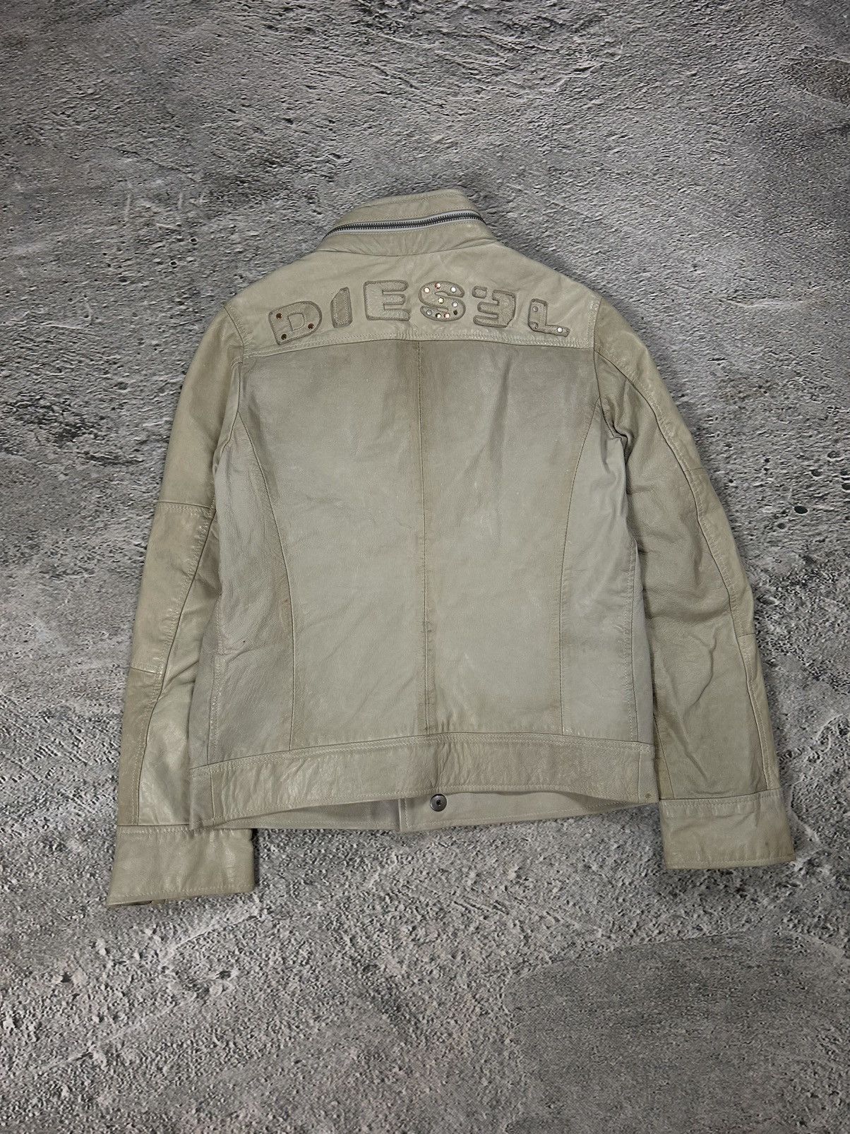 Diesel Diesel leather jacket beige vintage avant garde Size XL / US 12-14 / IT 48-50 - 9 Thumbnail