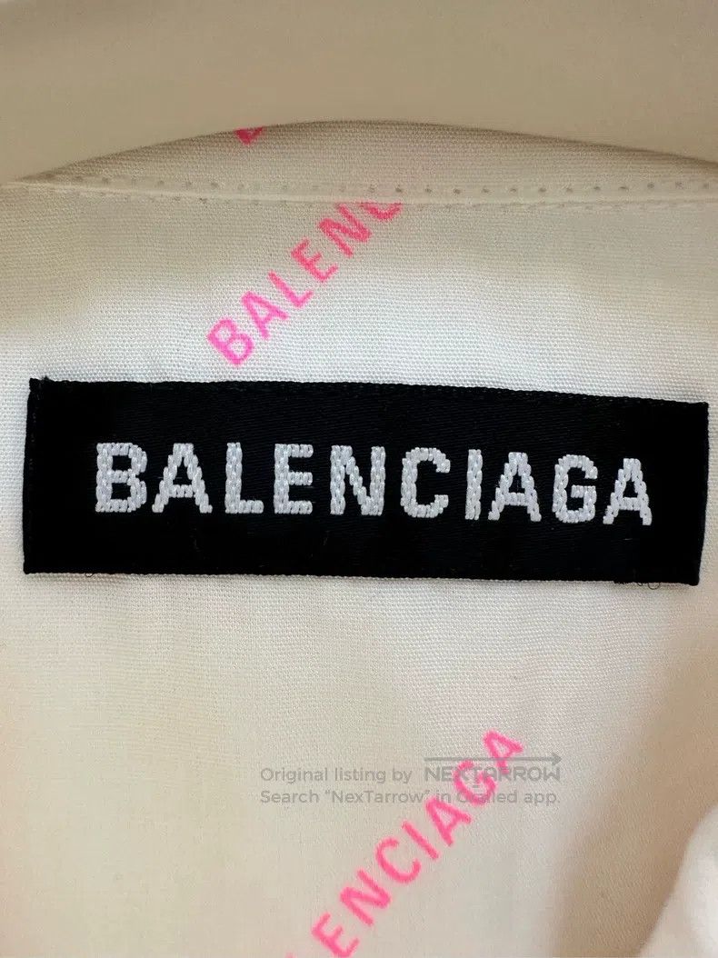 Balenciaga Balenciaga size 37 Full-Print Logo Short Sleeve Shirt, Wom Size US S / EU 44-46 / 1 - 3 Thumbnail