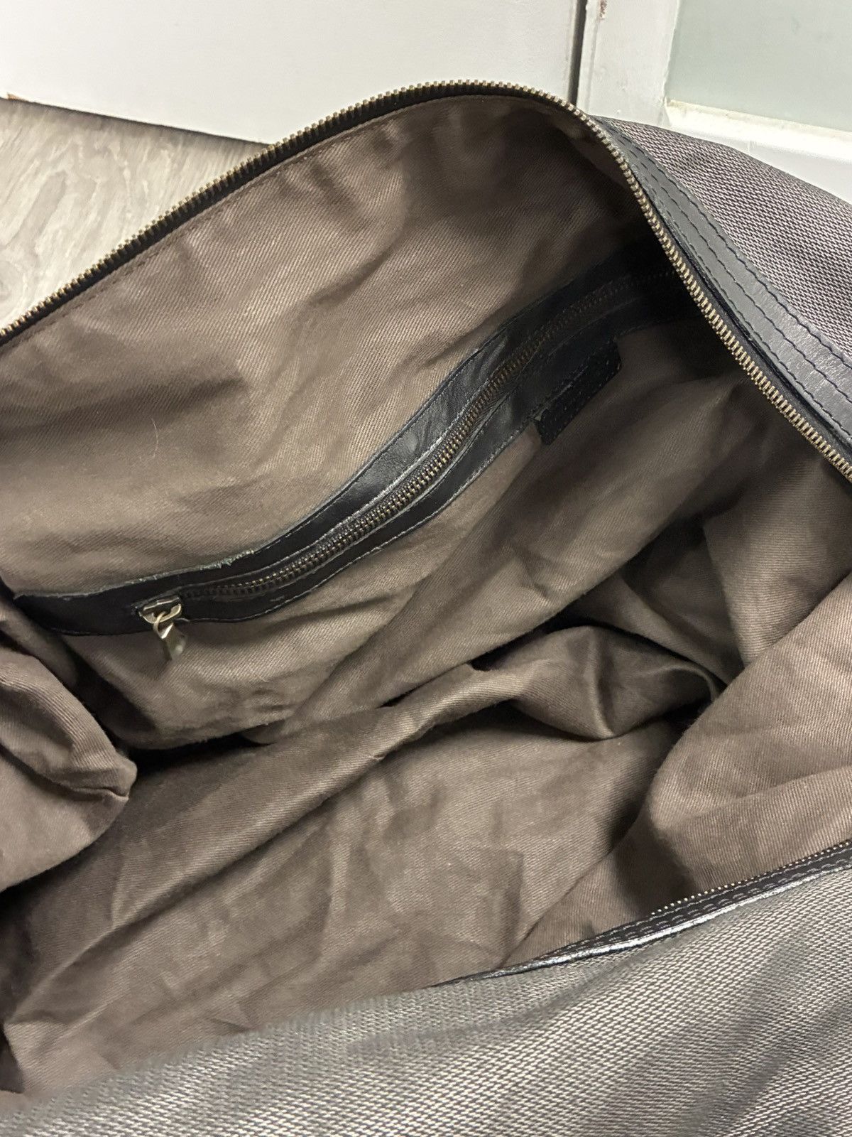 John Varvatos Canvas Leather Duffle Bag Size ONE SIZE - 9 Thumbnail