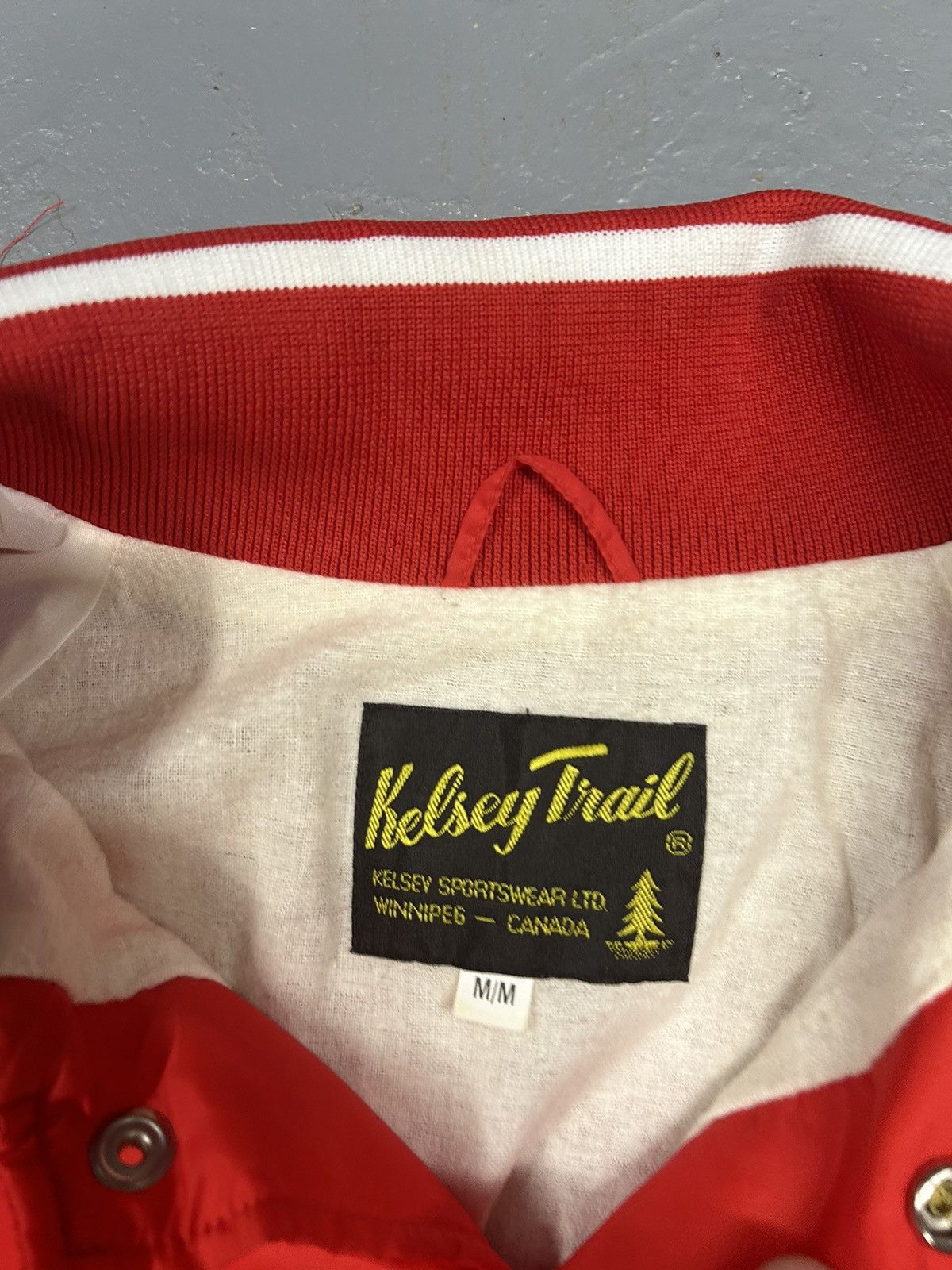 Japanese Brand × Vintage Crazy Vintage 90s Essential Red Varsity Windbreaker Jacket Size US M / EU 48-50 / 2 - 2 Thumbnail