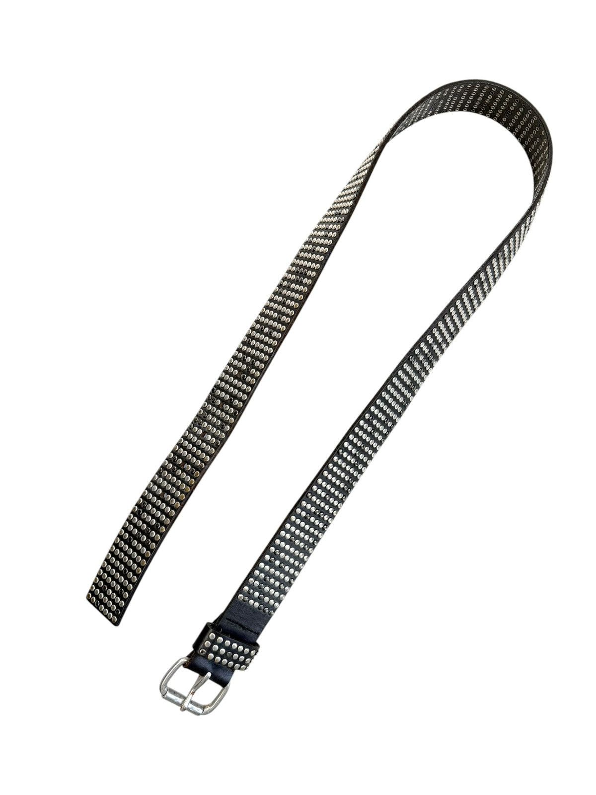 Japanese Brand Vintage Leather Metal Studed belt Punk Number Nine style Size ONE SIZE - 4 Thumbnail