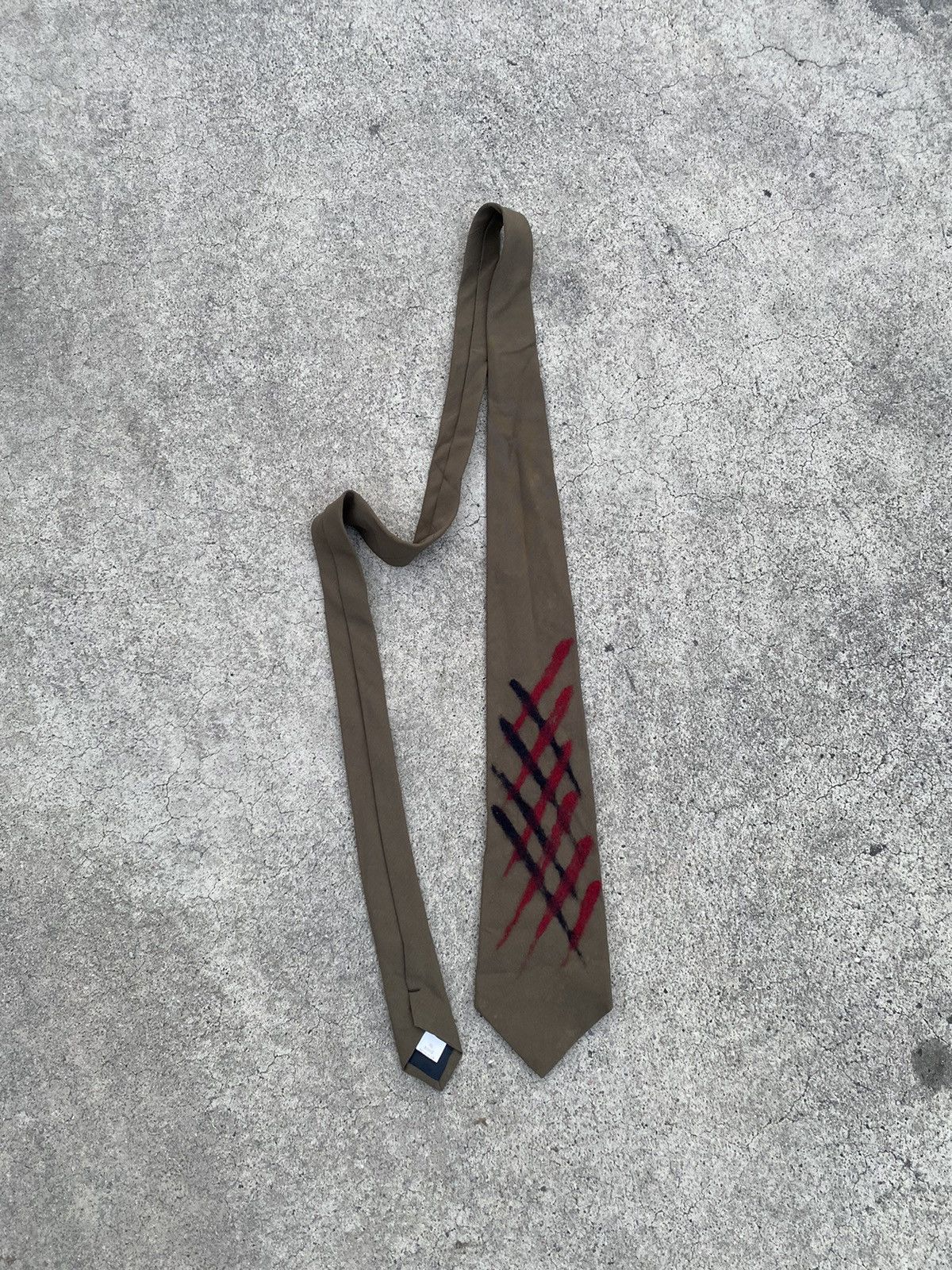Y's for Men × Yohji Yamamoto YS For Men Yohji Yamamoto Patch Wool Neck Tie Size ONE SIZE - 1 Thumbnail