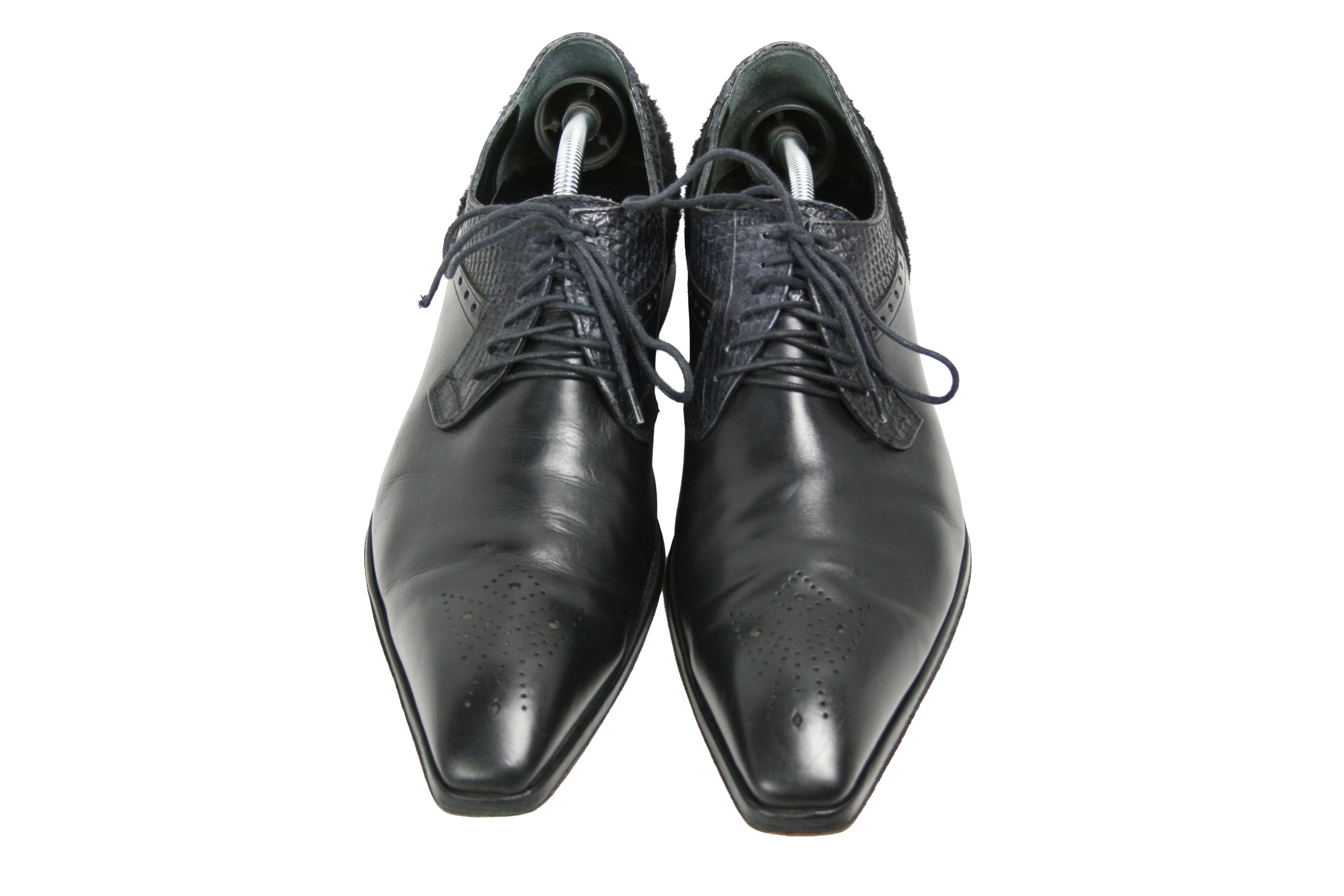 Jo Ghost 00S Y2K Avant Garde Pony Hair Derby Shoes Vintage Size US 10 / EU 43 - 8 Thumbnail