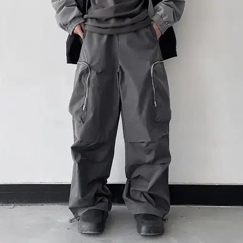Jean Baggy Cargo Pants Straight Casual Harajuku Y2K Style Pockets Size US 34 / EU 50 - 5 Thumbnail