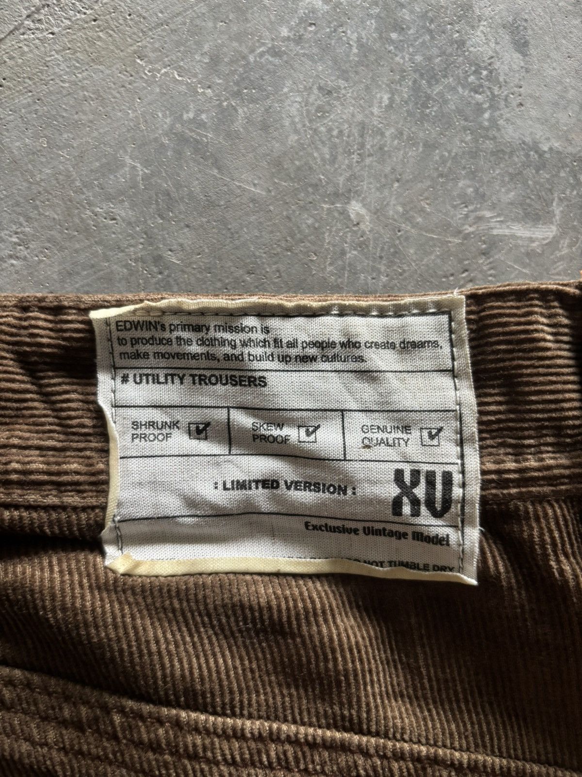 Edwin FLARE edwin vintage limited edition GOA style cargo corduroy Size US 33 - 13 Thumbnail