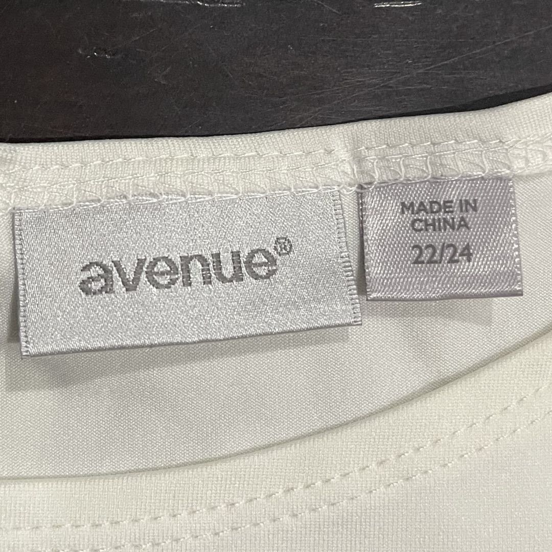 Avenue Avenue Off White Tank Top Blouse SZ 22/24 Casual Comfort Size 3XL / US 20-22 - 3 Thumbnail