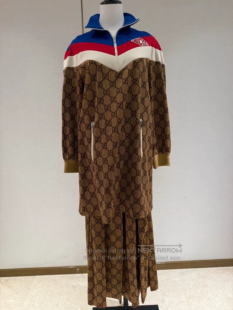 Gucci Gucci SizeS Full-print logo plain knitted half-length skirt Size 24" / US 00 / IT 34 - 1 Thumbnail