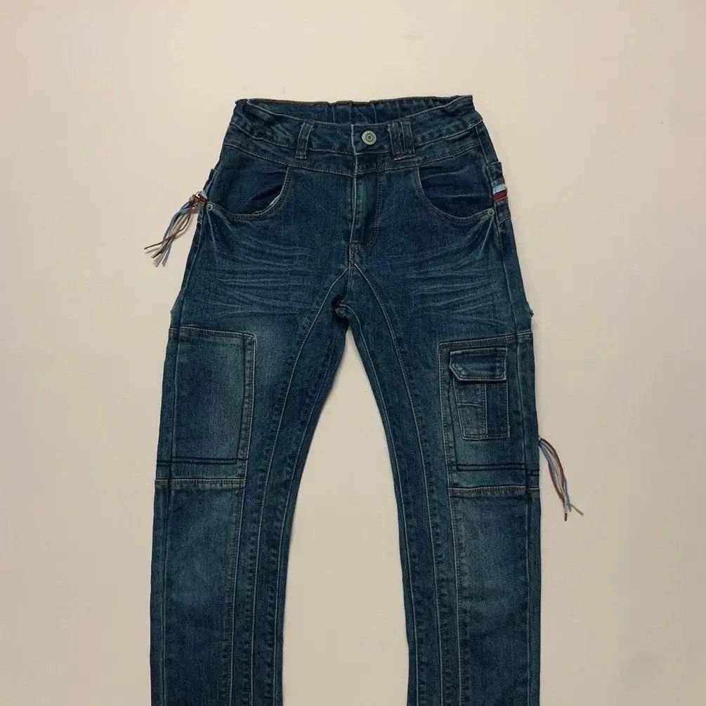 Japanese Brand 💥 RARE 💥 VINTAGE SAUCY BOT JEANS DOUBLE WAIST EMBROIDERY Size US 27 - 3 Thumbnail