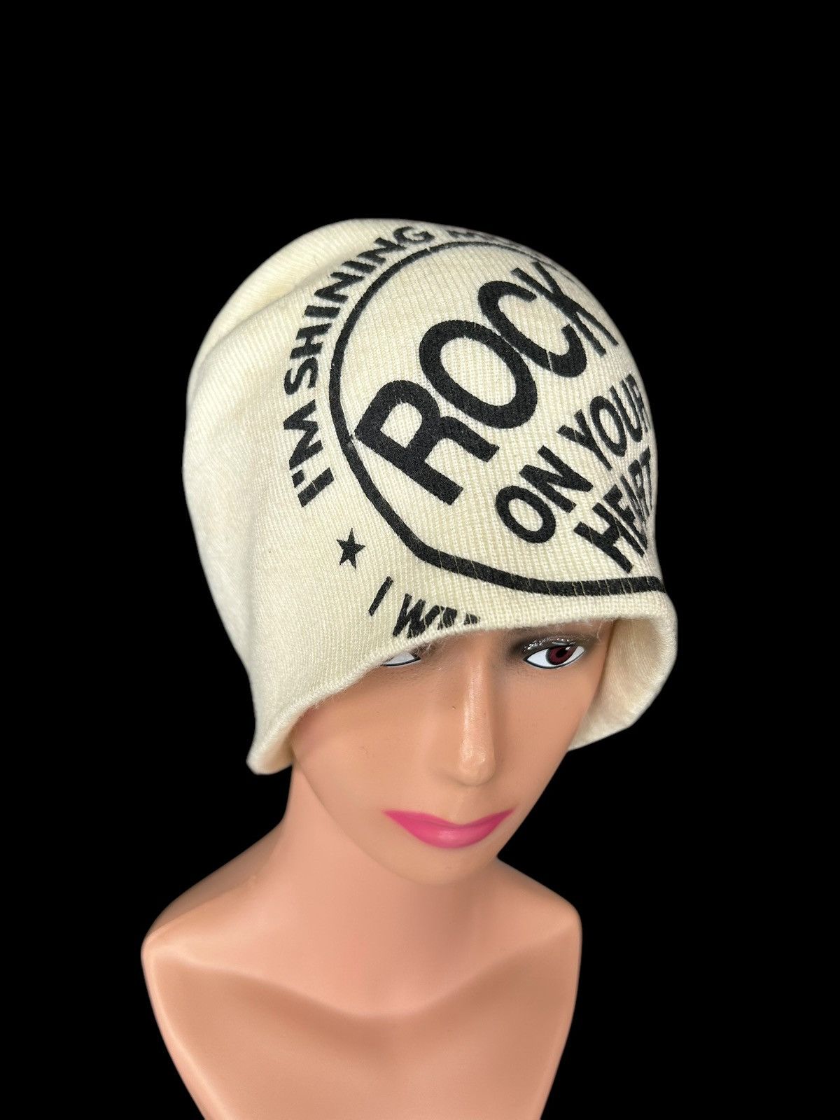 Japanese Brand × Kapital × Vintage ROCK ON YOUR HEART BEANIE HATS ☠️☠️ Size ONE SIZE - 7 Thumbnail