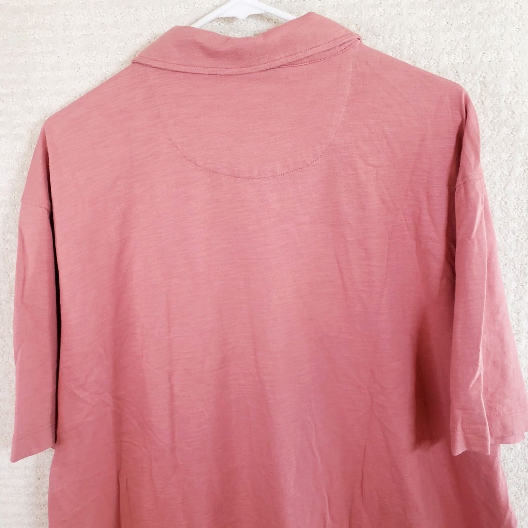 Vintage Even Tide Polo Shirt Short Sleeve Men 2XL Regular 100% Cotton Coral Pink Shirts Mens Polo Size US XXL / EU 58 / 5 - 6 Thumbnail