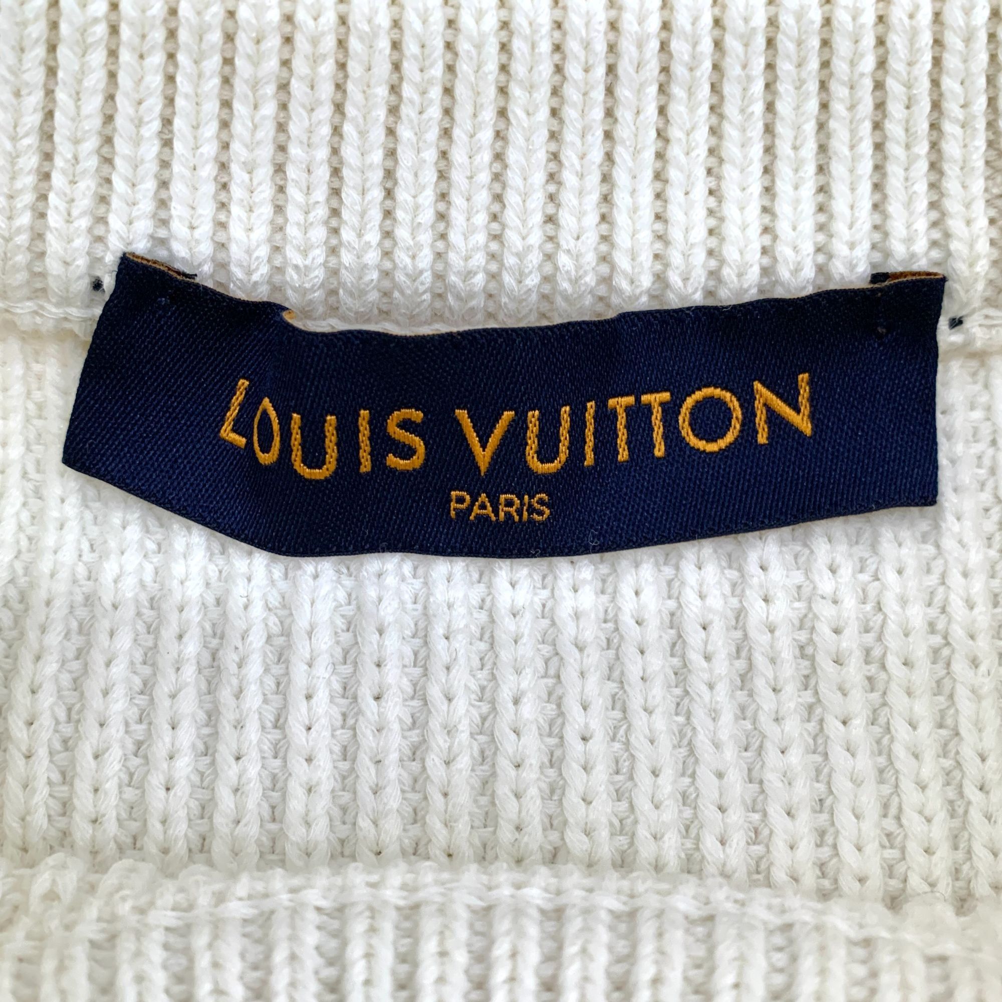 Louis Vuitton Louis Vuitton Beige Cotton Blend Round-Neck Long-Sleeve Knit Size US XS / EU 42 / 0 - 2 Thumbnail