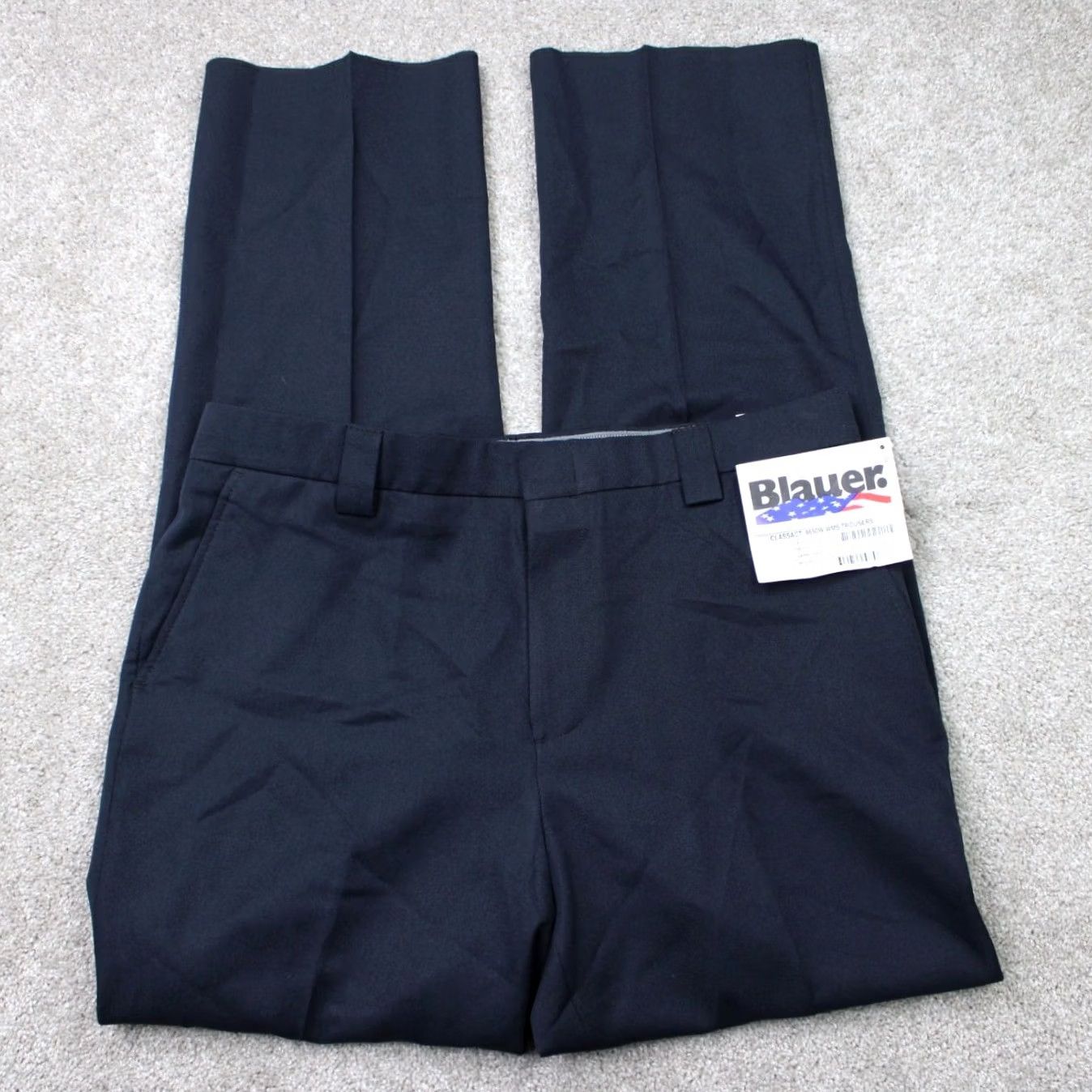 Vintage Blauer Pants Womens 18 Dark Navy Blue NWT 38W Unhemmed 4 Pocket Polyester Pants Size 40" / US 18 - 2 Thumbnail