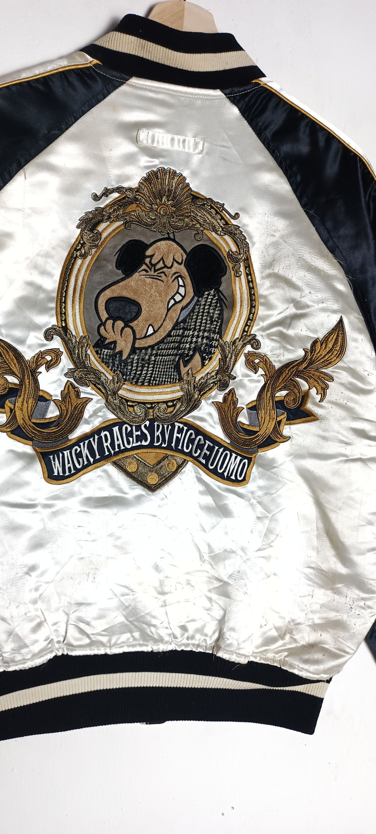 Cartoon Network × Japanese Brand Wacky Raced by Ficce Uomo Big Logo Embroidery Sukajan Rare Size US L / EU 52-54 / 3 - 5 Thumbnail