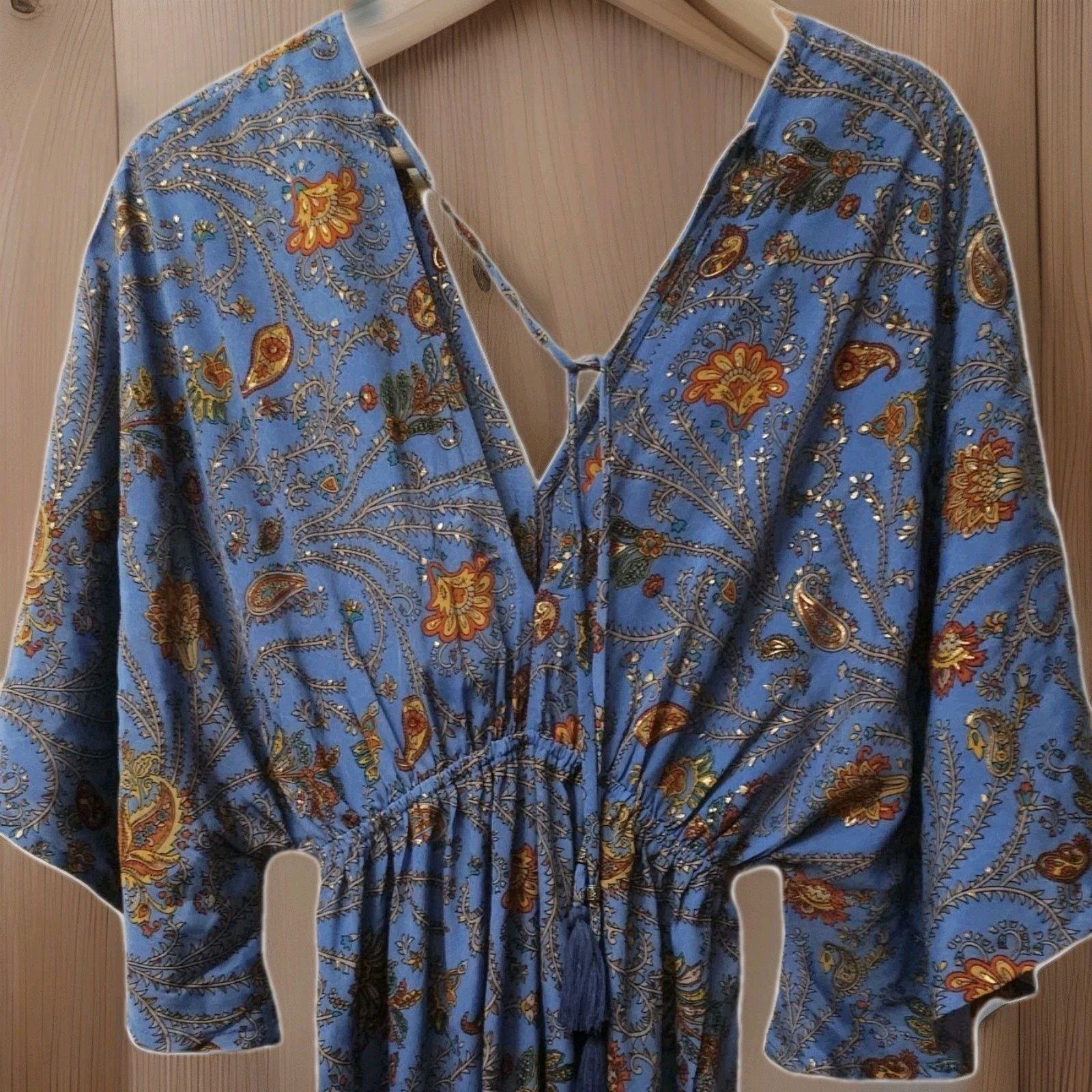 Other Cienna Janan Venus Silk Blend Maxi Flowy Sun Dress Small Size S / US 4 / IT 40 - 5 Thumbnail