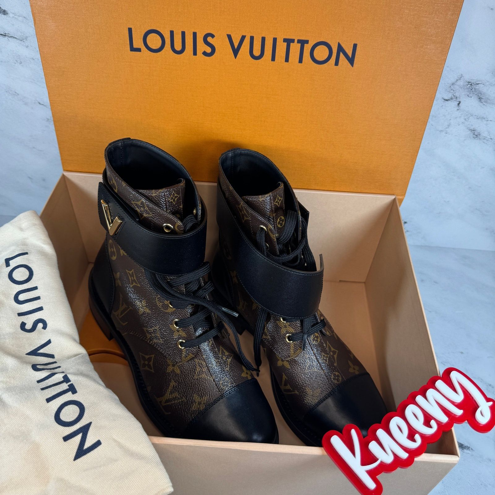 Louis Vuitton Louis Vuitton Monogram Wonderland Flat Ranger Boots 39.5 New Size US 8.5 / IT 38.5 - 4 Thumbnail