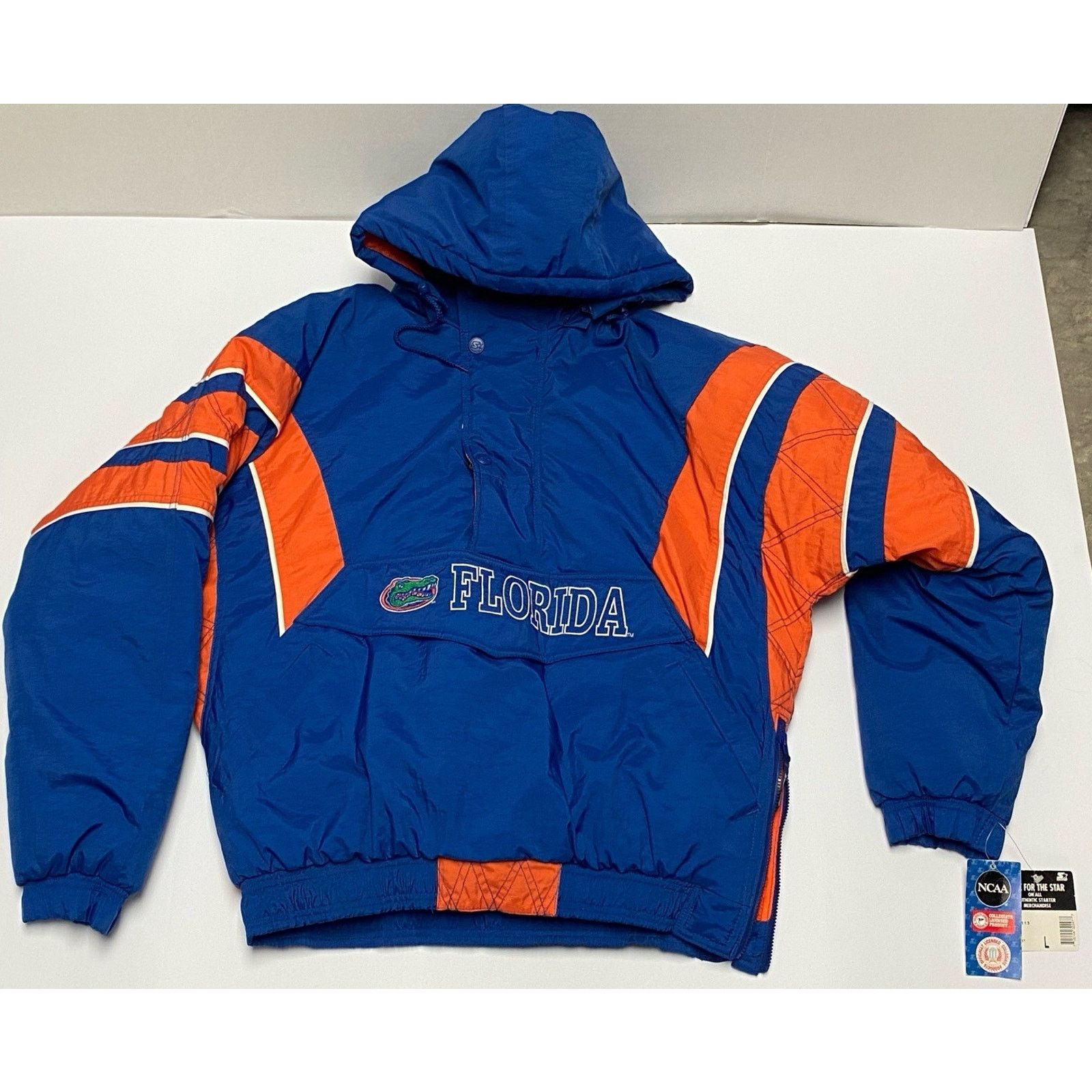 Starter Vtg Starter Florida Gators Mens Large 90s Rare Puffer NWT Size US L / EU 52-54 / 3 - 1 Thumbnail