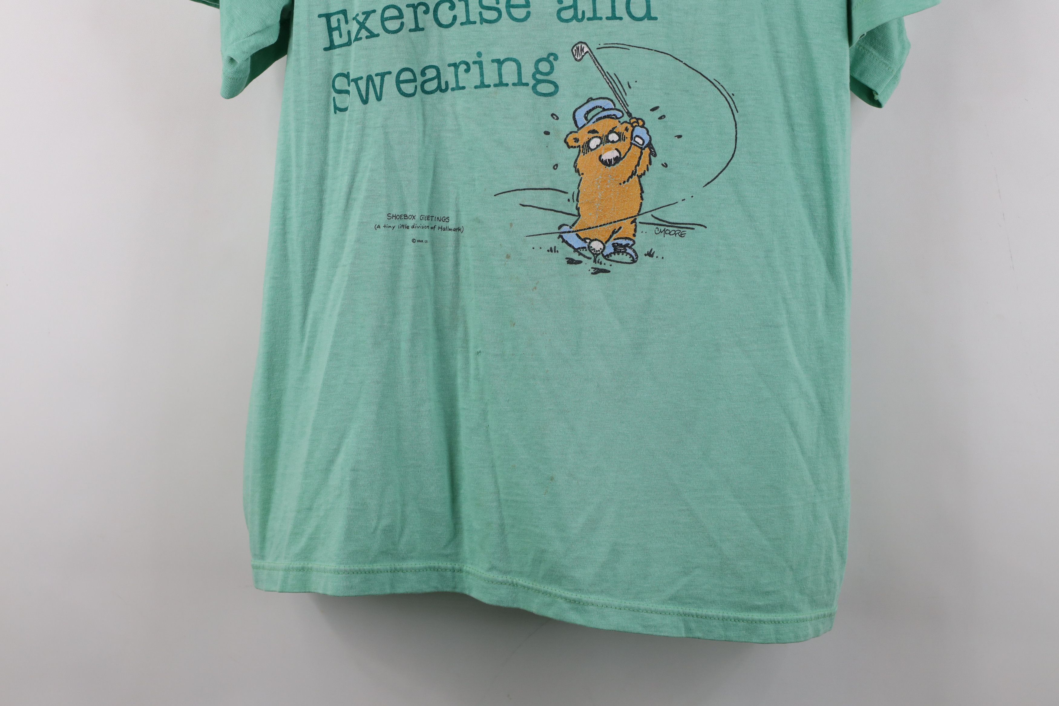 Vintage Vintage 80s 90s Funny Golf Short Sleeve T-Shirt Green USA Size US XL / EU 56 / 4 - 3 Thumbnail