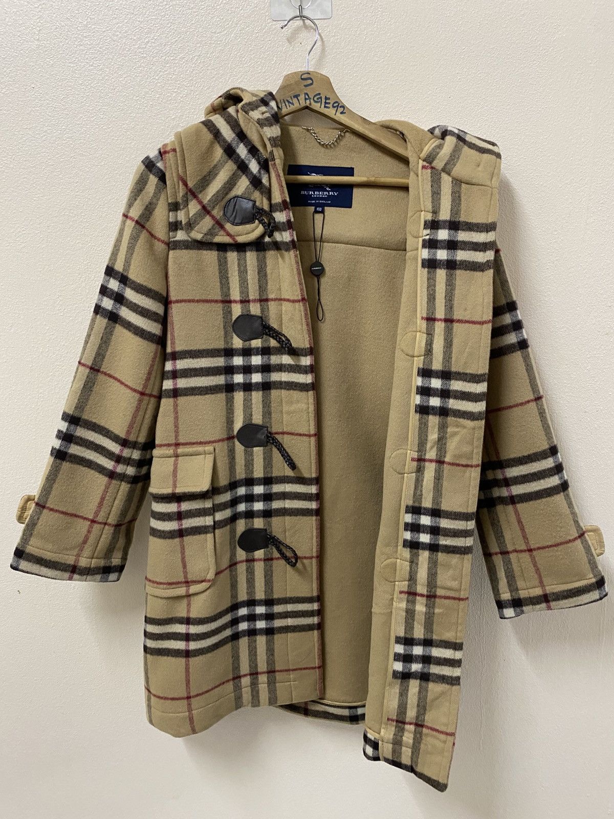 Burberry BURBERRY Archive Nova Check Duffle Coat 🔥 Size XS / US 0-2 / IT 36-38 - 3 Thumbnail