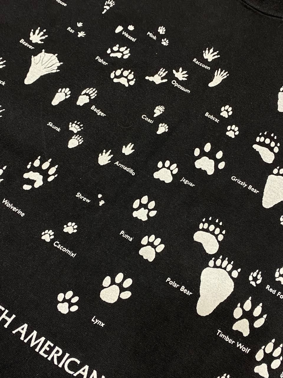 Vintage Vintage Footprints of Mammalas 1990 Liberty Graphics T-Shirt Size US XL / EU 56 / 4 - 8 Thumbnail