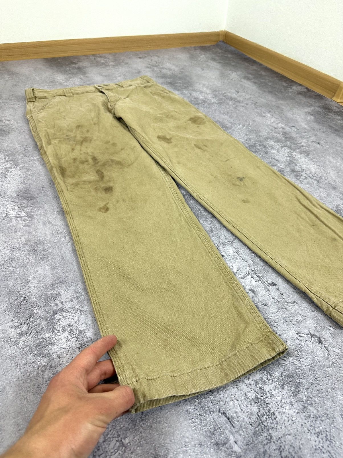 Carhartt Vintage Carhartt Distressed Faded Carpenter Baggy Work Pants Size US 32 / EU 48 - 9 Thumbnail