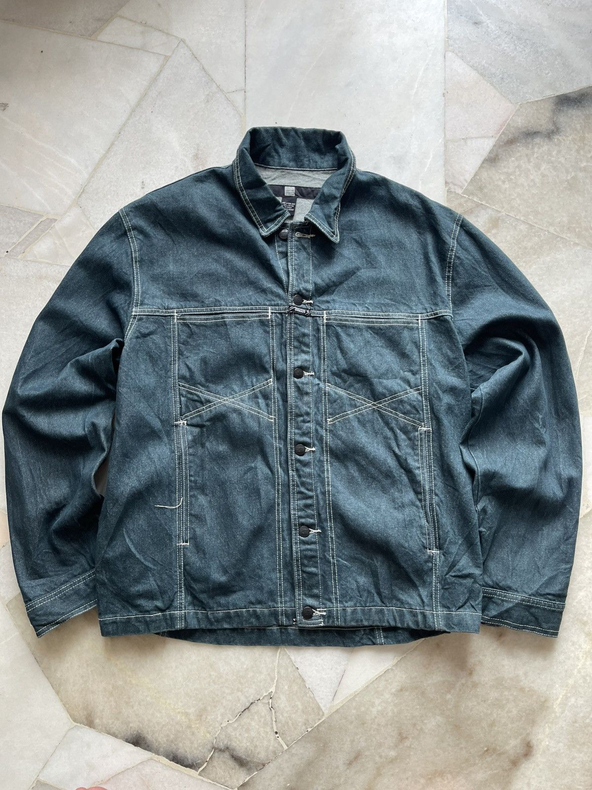 CLOSED × Marithe + Francois Girbaud 2000s Marithe Francois Girbaud Denim Jacket Size US XL / EU 56 / 4 - 2 Thumbnail