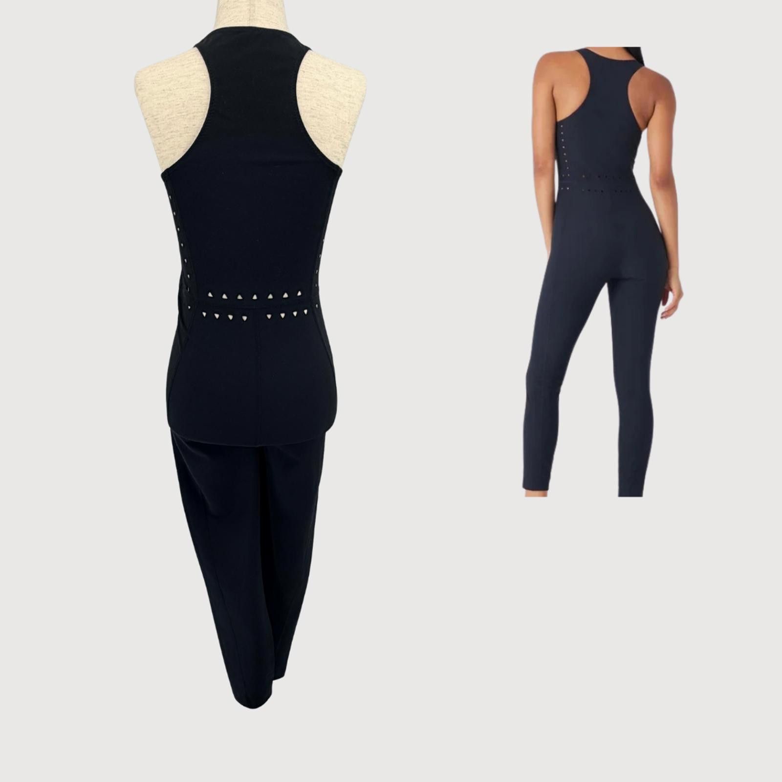 Other Gigi C Hunter Jumpsuit Black Activewear Zip Front S Size 28" / US 6 / IT 42 - 4 Thumbnail