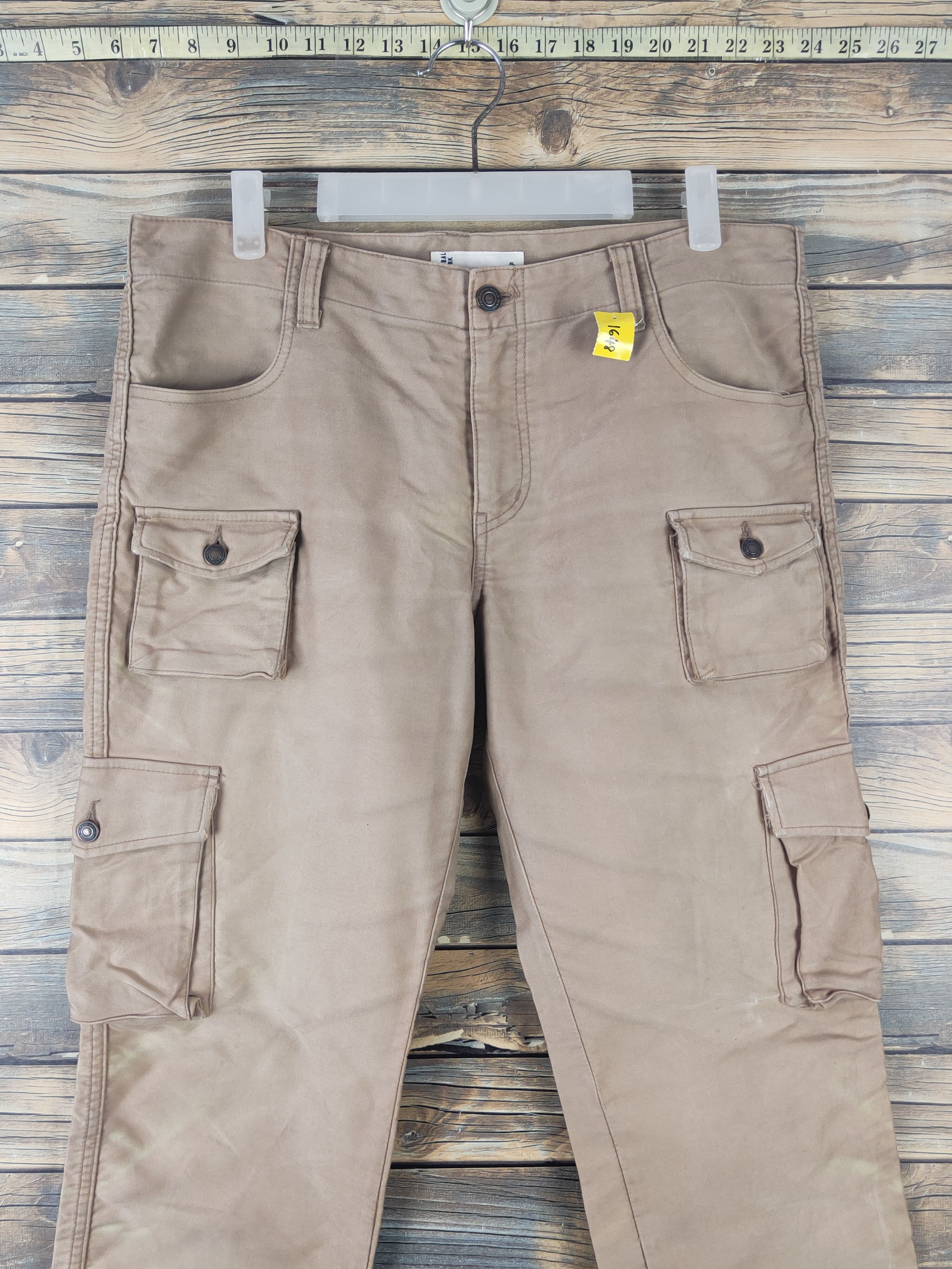 Global Work DL Global Work Light Brown Multipocket Cargo Pants #1648 Size US 34 / EU 50 - 2 Thumbnail