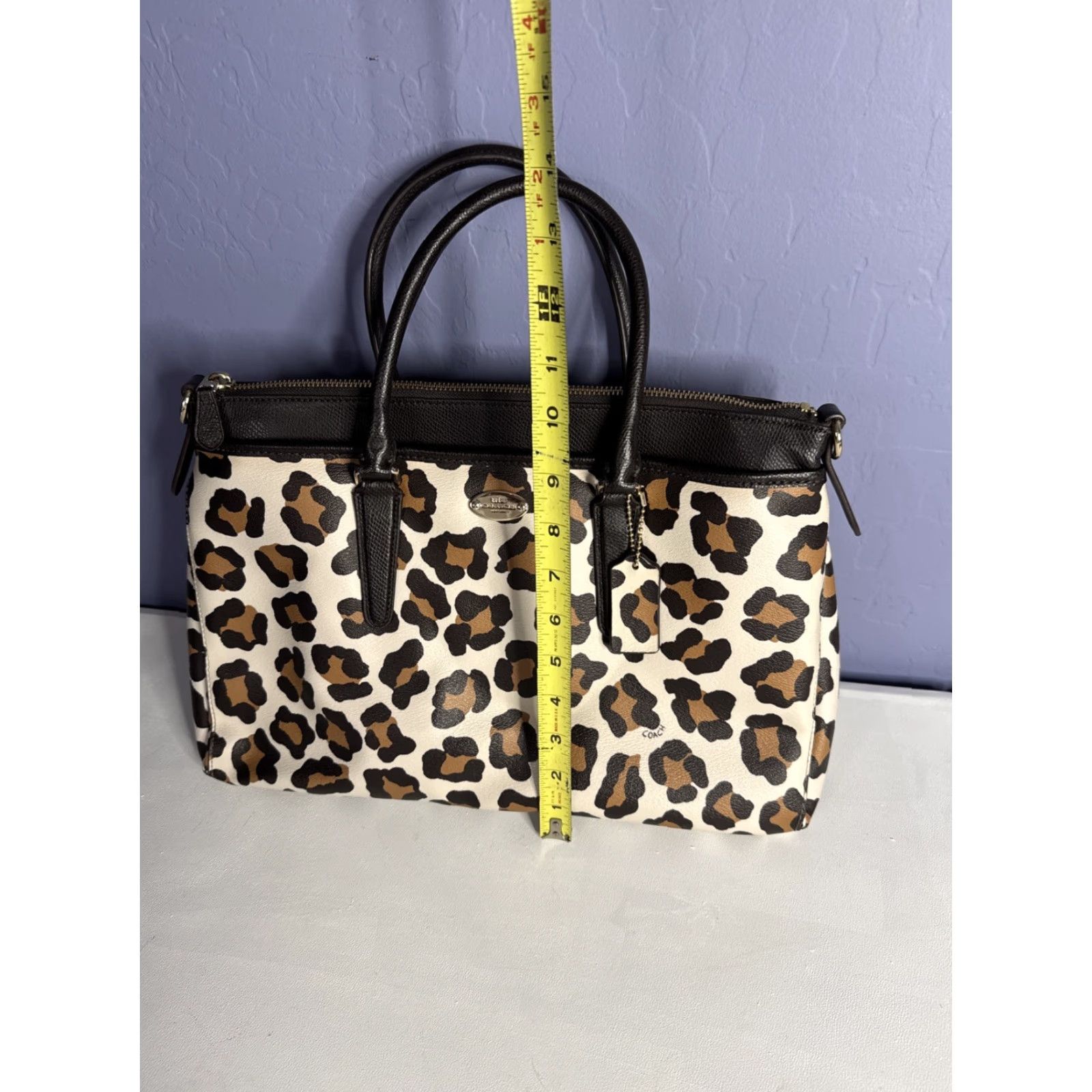 Coach Coach Women’s Satchel Leopard & Brown Shoulder Bag Tote Purse Bag Rare Size ONE SIZE - 5 Thumbnail