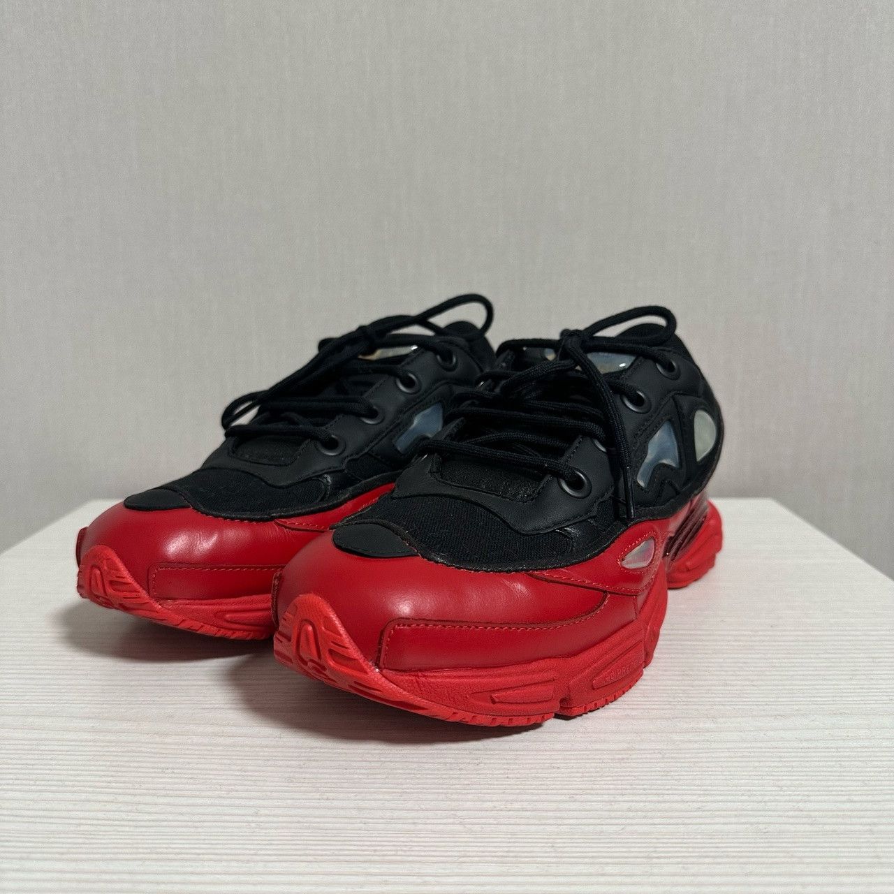 Raf Simons ADIDAS RAF SIMONS Ozweego 3 Black Scarlet Grailed