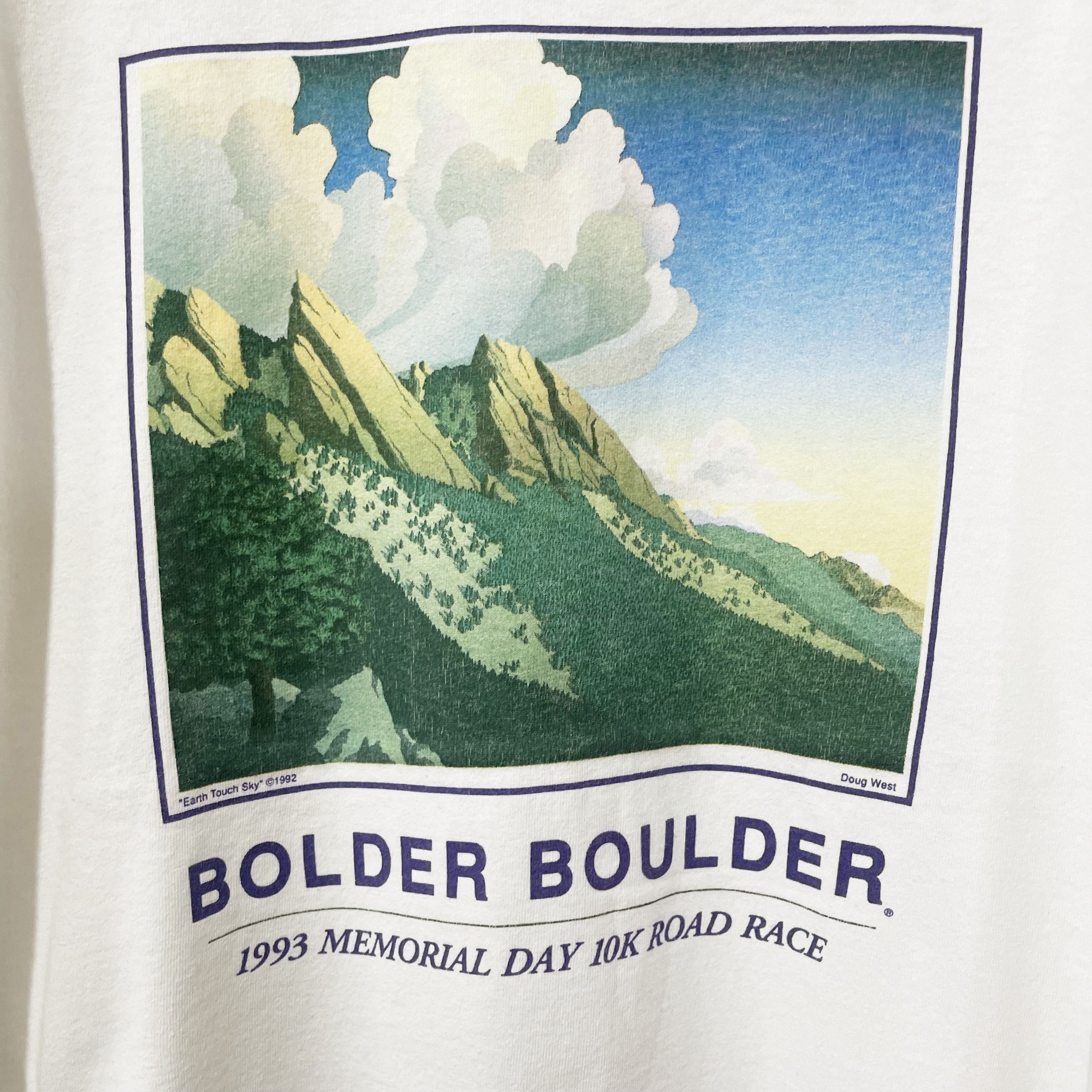Vintage Vintage 1993 Bolder Boulder 10K Road Race T-Shirt Size US XL / EU 56 / 4 - 2 Thumbnail