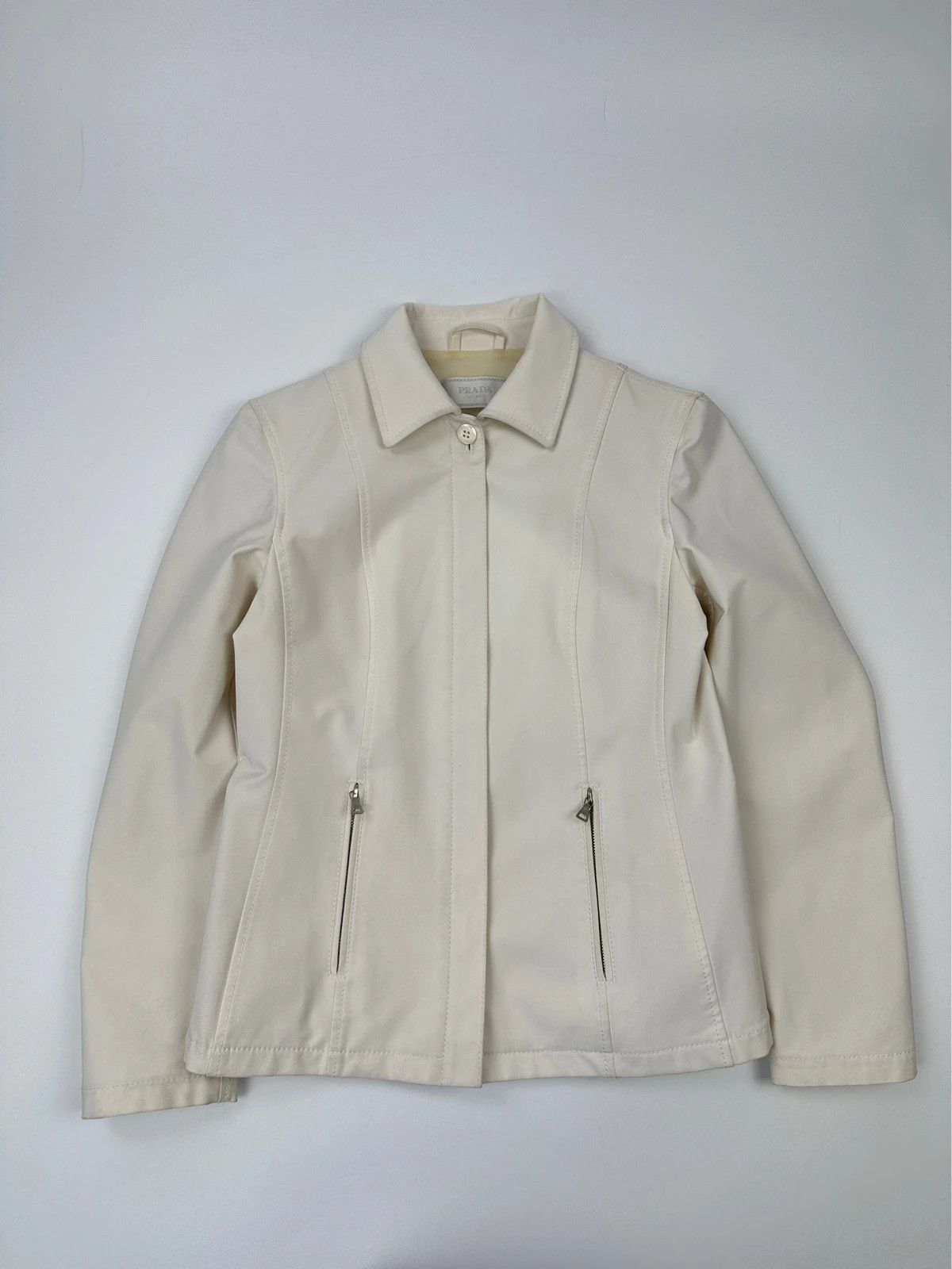 Prada Prada Milano FW1997 White Class Dress Shirt Jacket Size M / US 6-8 / IT 42-44 - 5 Thumbnail