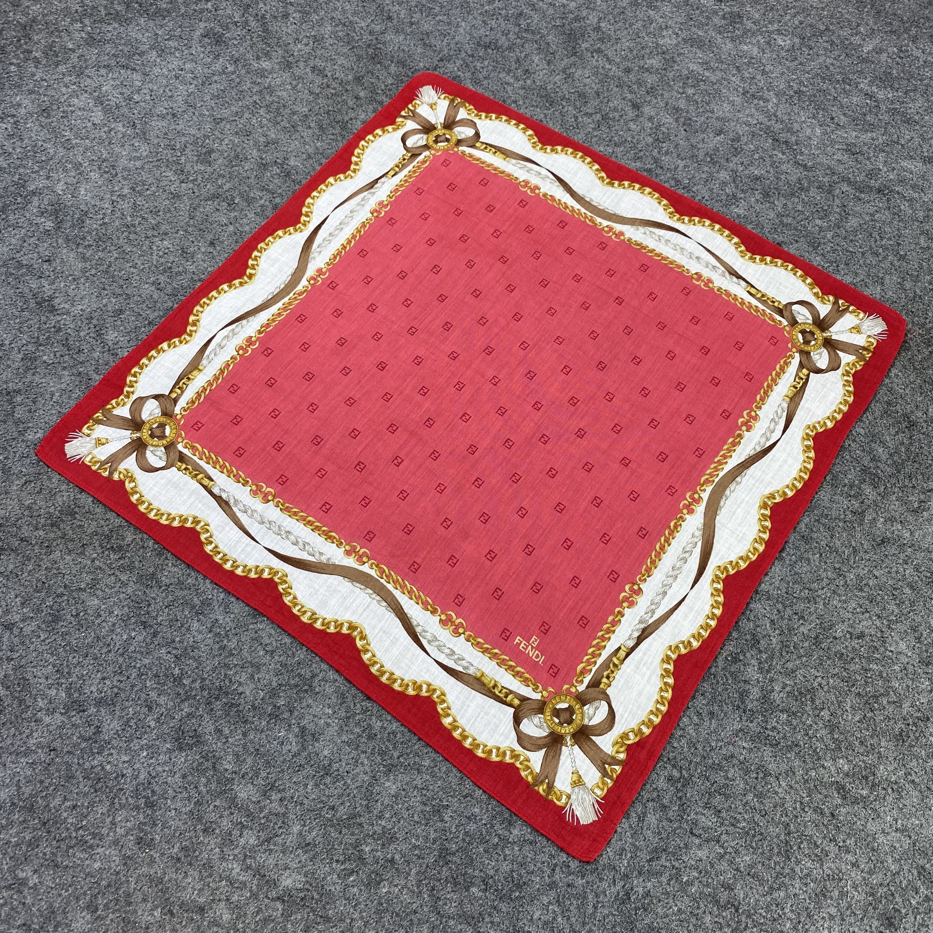 Fendi Fendi Handkerchief Neckerchief Bandana-B2032 Size ONE SIZE - 4 Thumbnail