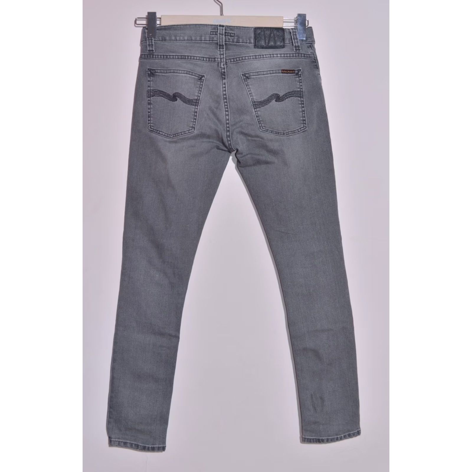 Nudie Jeans Nudie Jeans Slim Jeans Mens W30 L30 Mid Grey Stretch Tight Terry 5-Pocket Denim Slim Skinny Jeans W30 L30 Size US 30 / EU 46 - 4 Thumbnail