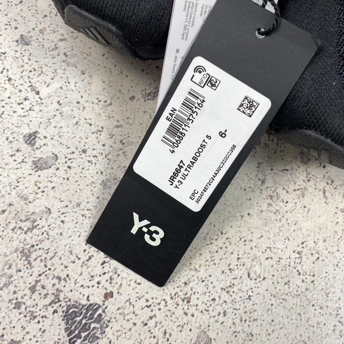 Y-3 Adidas Y-3 Ultraboost 5 Black Orbit Grey JR6647 Size US 7 / EU 40 - 10 Thumbnail
