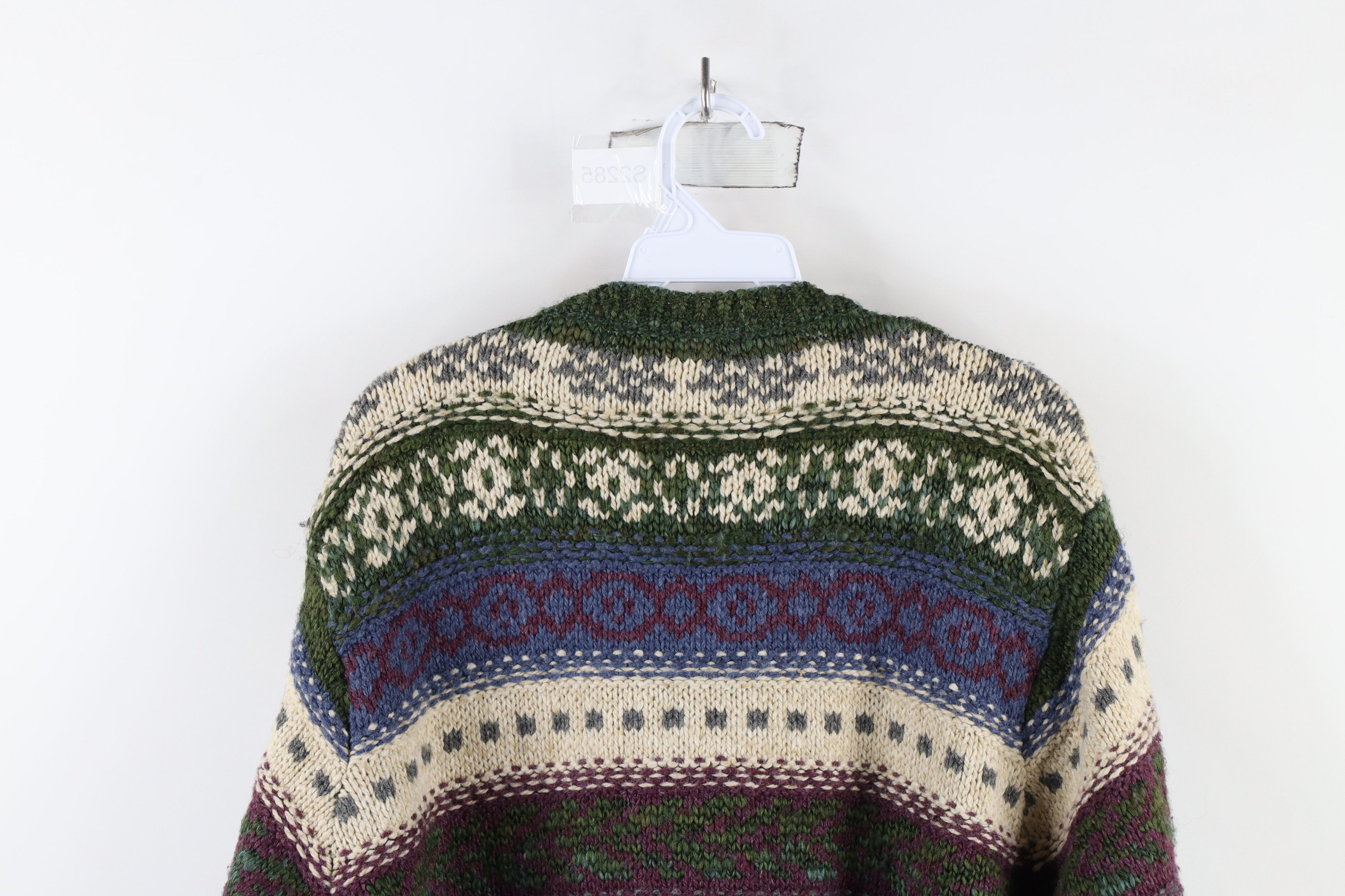 Vintage Vintage 90s Blend Fair Isle Knit Full Zip Cardigan Sweater Size XL / US 12-14 / IT 48-50 - 11 Thumbnail
