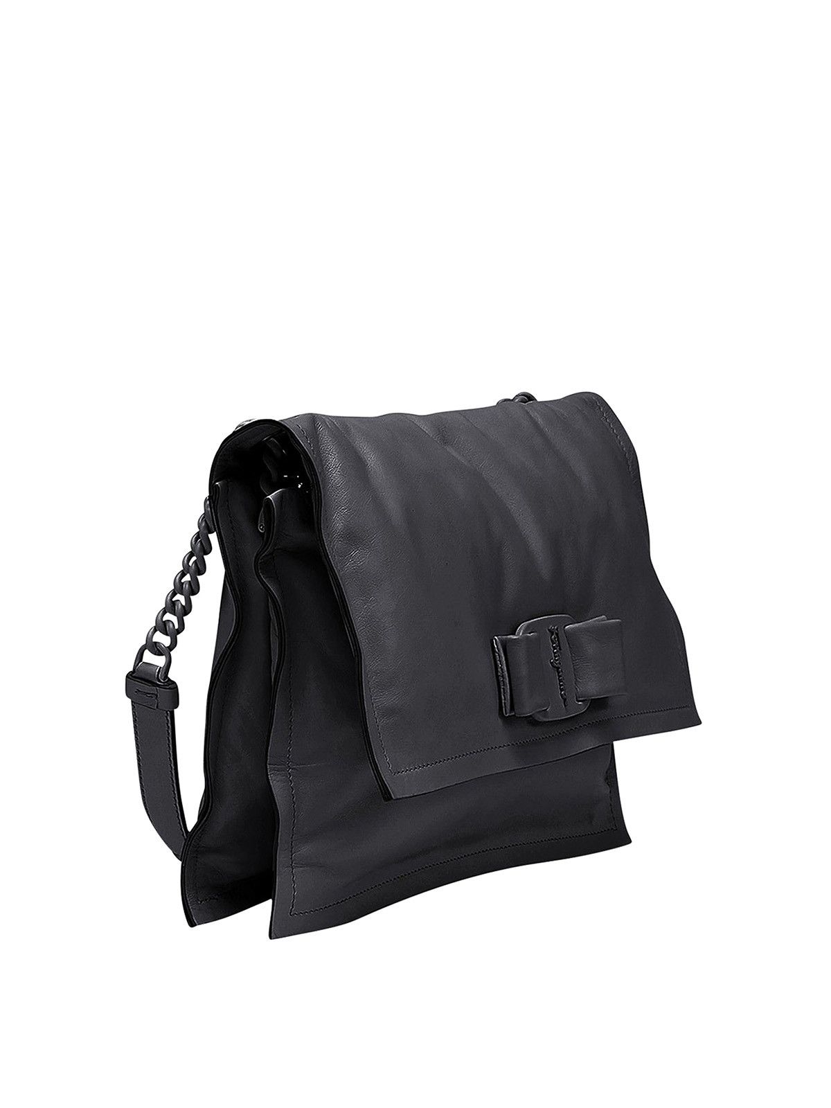Salvatore Ferragamo o1s1rm1124 Size: OS / Padded Leather Shoulder Bag in Black Size ONE SIZE - 2 Thumbnail