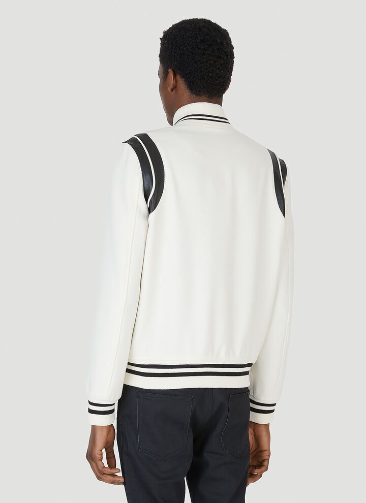 Saint Laurent Paris o1tp1o1224 Teddy Jacket In Wool in White Size US M / EU 48-50 / 2 - 4 Thumbnail