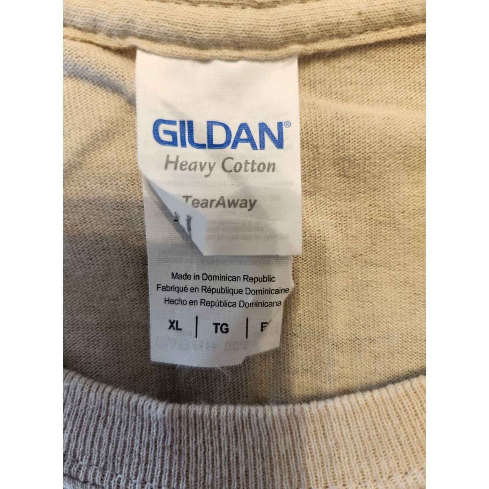 Gildan Logic No Pressure T-Shirt Beige Short Sleeve Double Sided XL Mens Size US XL / EU 56 / 4 - 4 Thumbnail