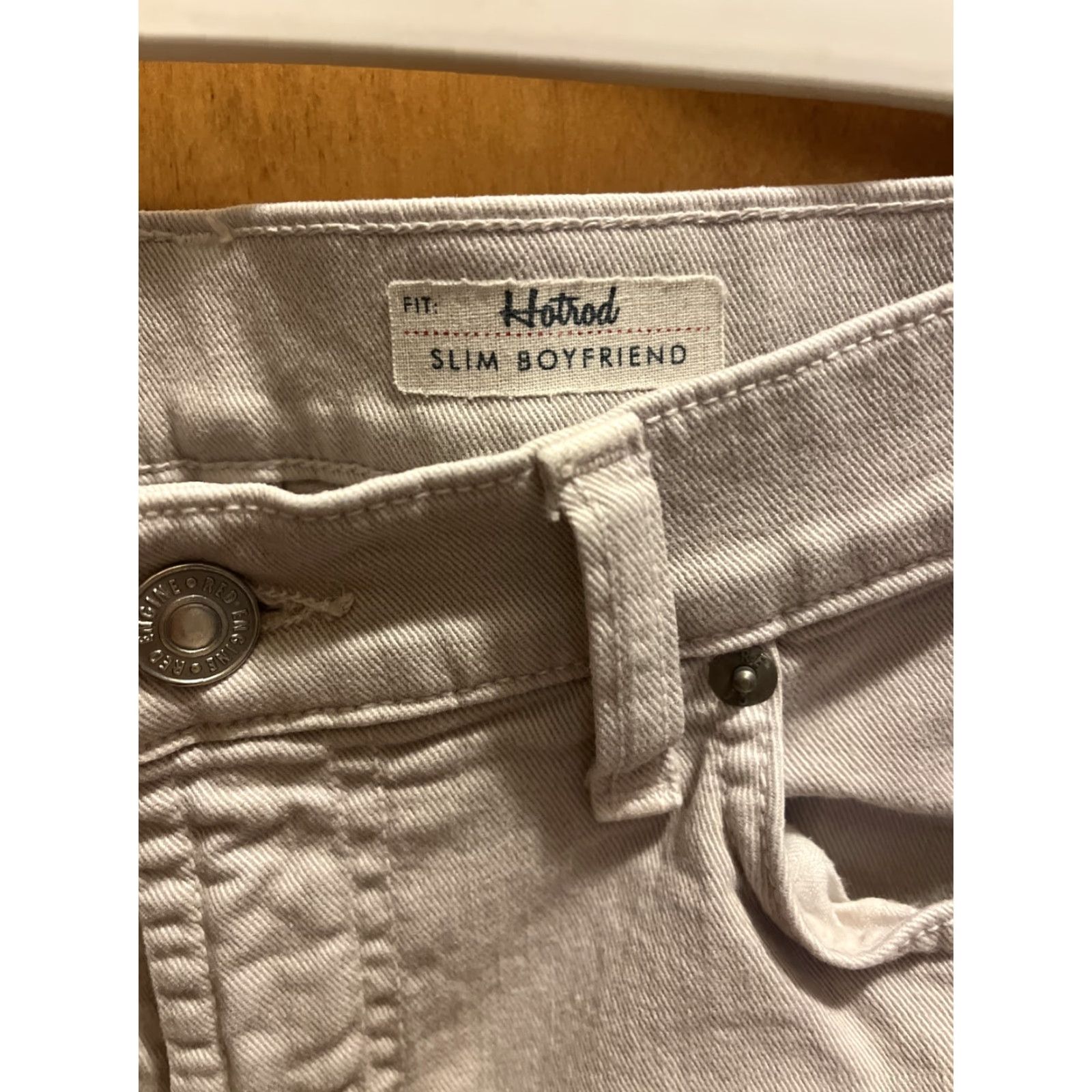 Vintage VINTAGE Red Engine Women's Jeans Slim Boyfriend Crop 26 Gray Cotton Denim Summer Fashion Size 26" / US 2 / IT 38 - 3 Thumbnail