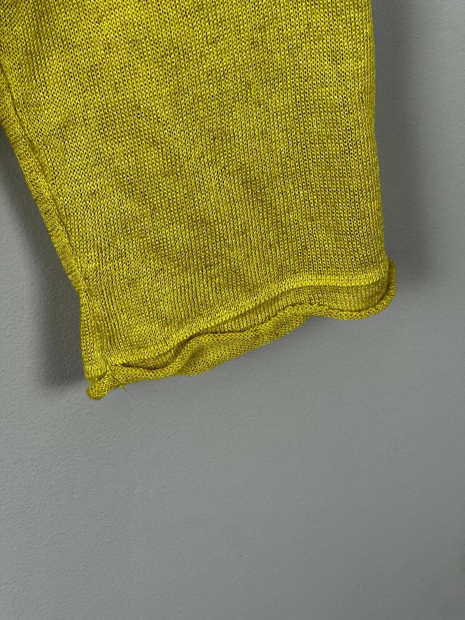 Japanese Brand Ozai N Ku Avant Garde Silk Yellow Blouse Sweater Size M / US 6-8 / IT 42-44 - 8 Thumbnail