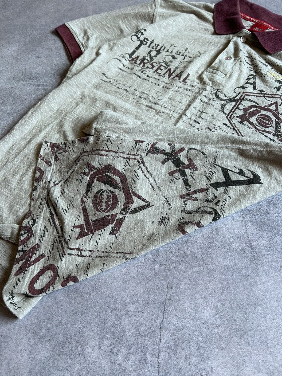 Vintage Vintage Arsenal Polo shirt all print shirts mens Size US M / EU 48-50 / 2 - 3 Thumbnail