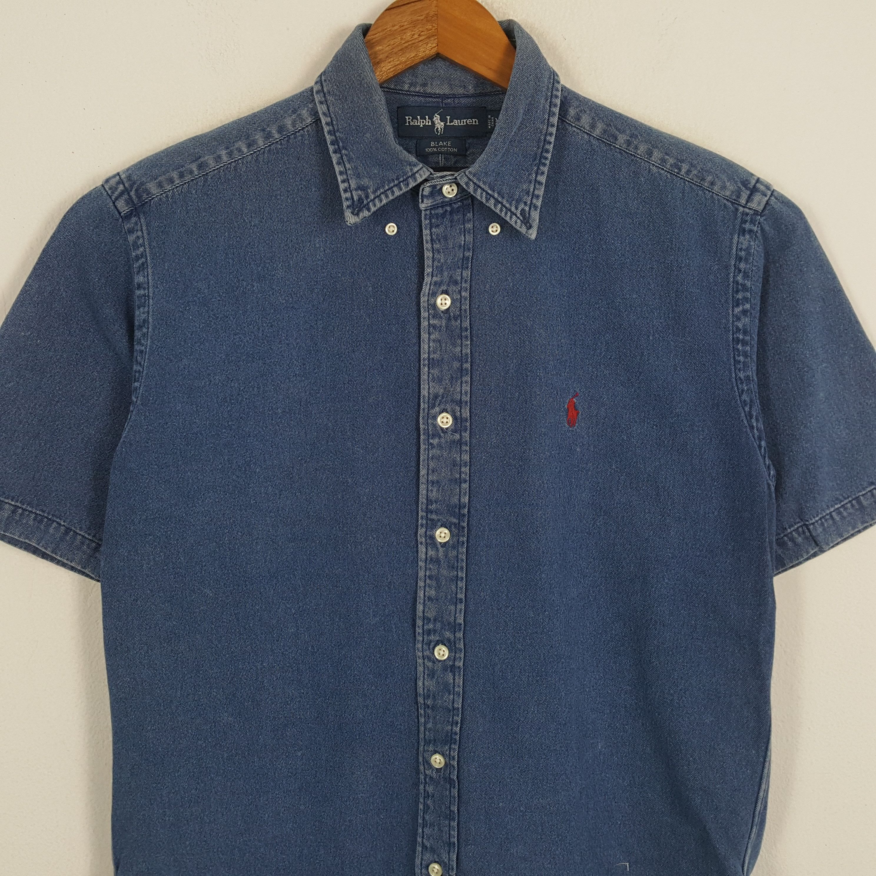 Polo Ralph Lauren × Vintage Vintage POLO by RALPH LAUREN Fashion Brand Denim Shirts Size US M / EU 48-50 / 2 - 2 Thumbnail
