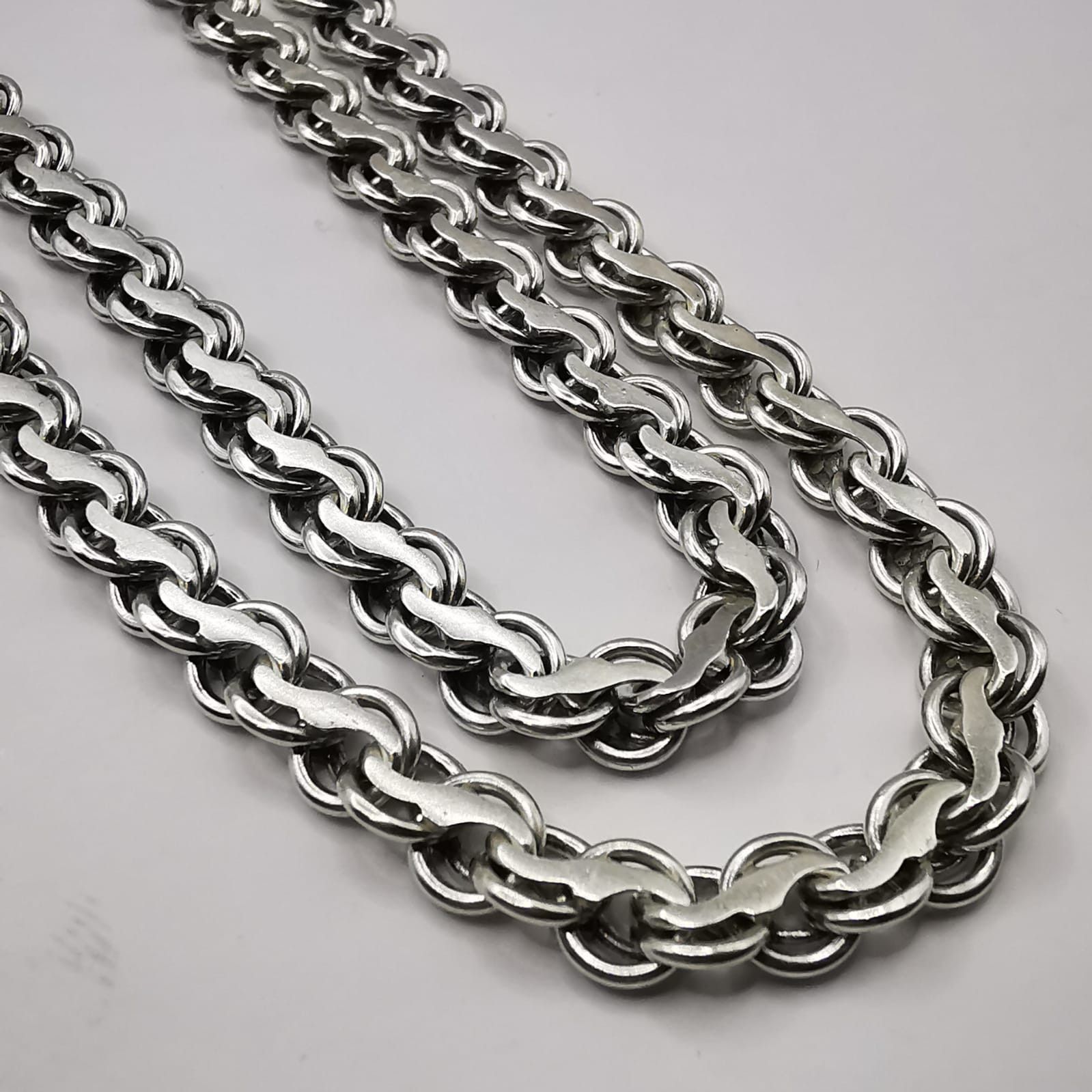 Sterling Silver Vintage Jewelry Chain,925 Sterling Silver,Signed 48,28g Size ONE SIZE - 2 Thumbnail