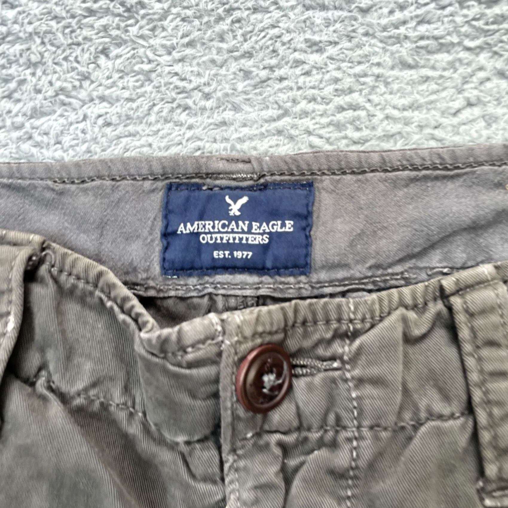 American Eagle Outfitters VINTAGE American Eagle Outfitters Cargo Shorts Mens 33 Brown Cotton Utility Y2K Fade Size US 34 / EU 50 - 3 Thumbnail