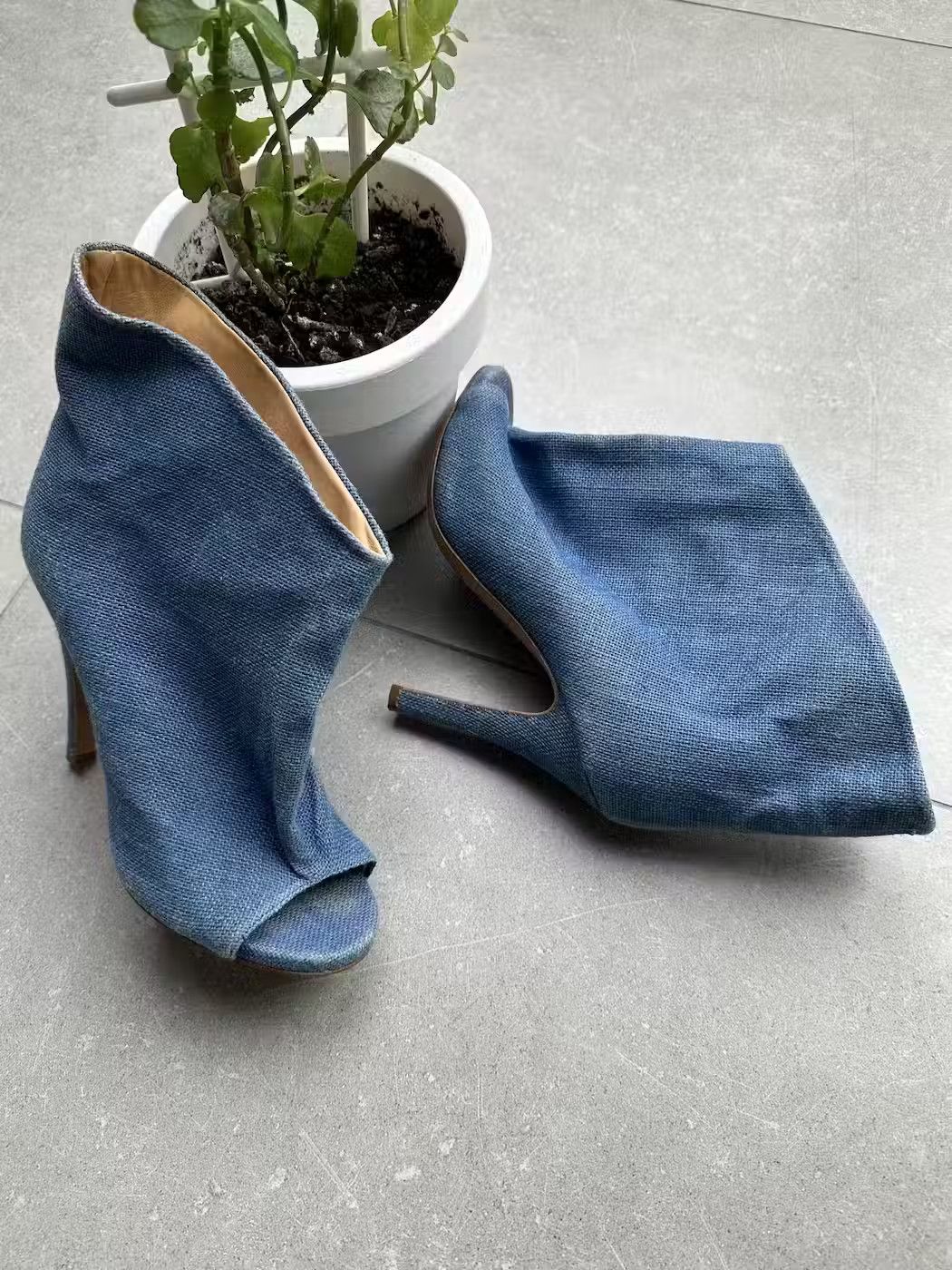 image of Avant Garde x Maison Margiela Heel Shoes in Blue, Women's (Size 8)